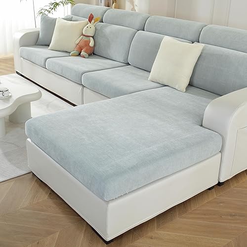 Funda para sofá en forma de L, funda de felpilla súper elástica para sofá en forma de L, protector de muebles (solo 1 funda de cojín para diván,