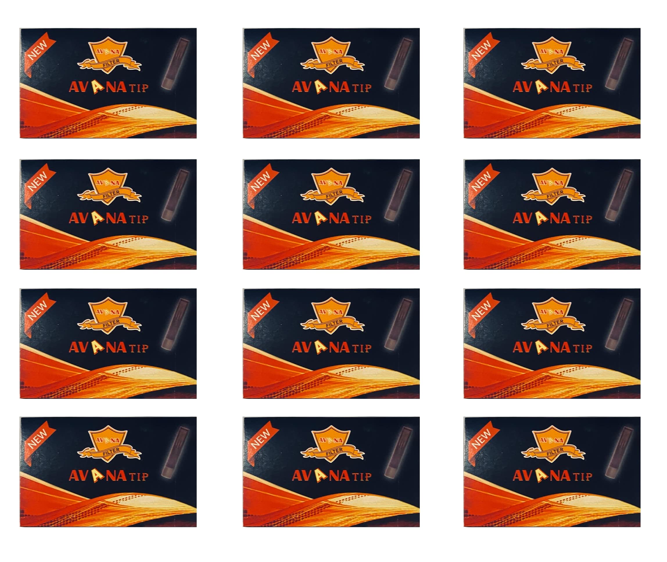 Trending Medwakh Tip Set Black of 12 Packets (Total 72 tips)