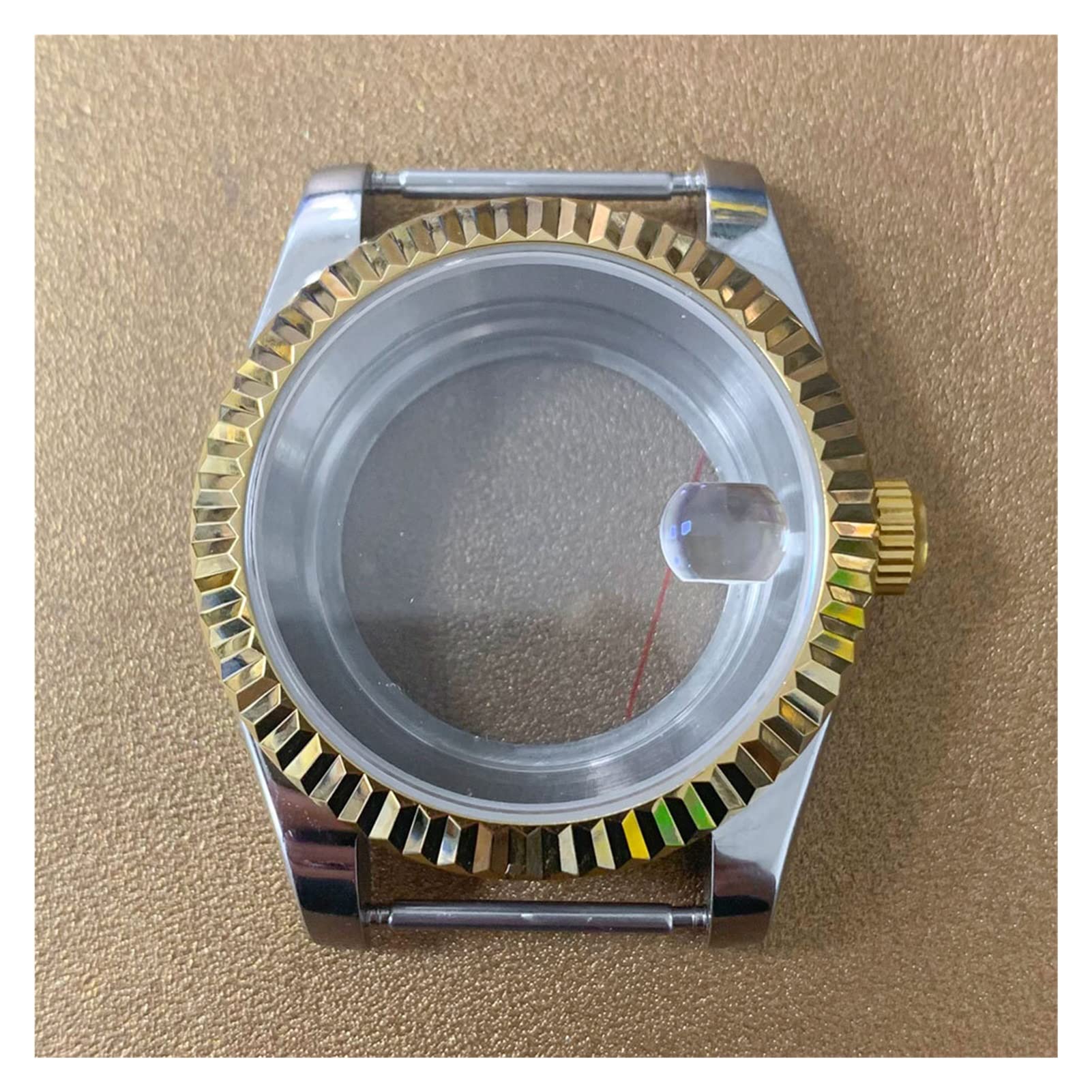 Caja PVD de 39 mm, Movimiento automático NH35/NH36, Acero Inoxidable, Cristal de Zafiro, Brazalete con Fondo