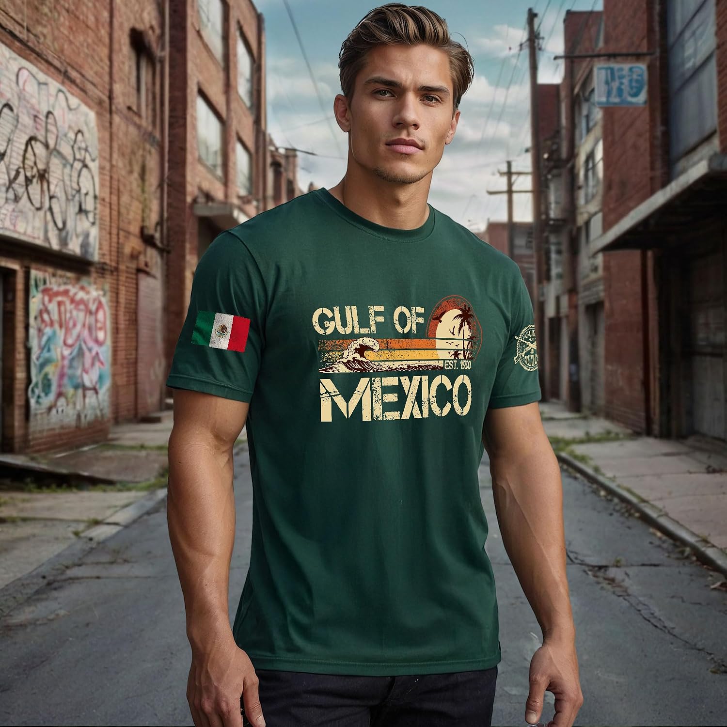 Mexico Shirts, Vintage Gulf of Mexico T Shirt, Patriotic Shirts, Political Tshirts