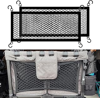 2 Pack Stroller Wagon Cargo Net Compatible with WONDERFOLD All W-Series Models Heavy Duty Baby Stroller Organizer Mesh Cargo Net for WONDERFOLD Wagon Accessories Extra Storage Space Large Storage