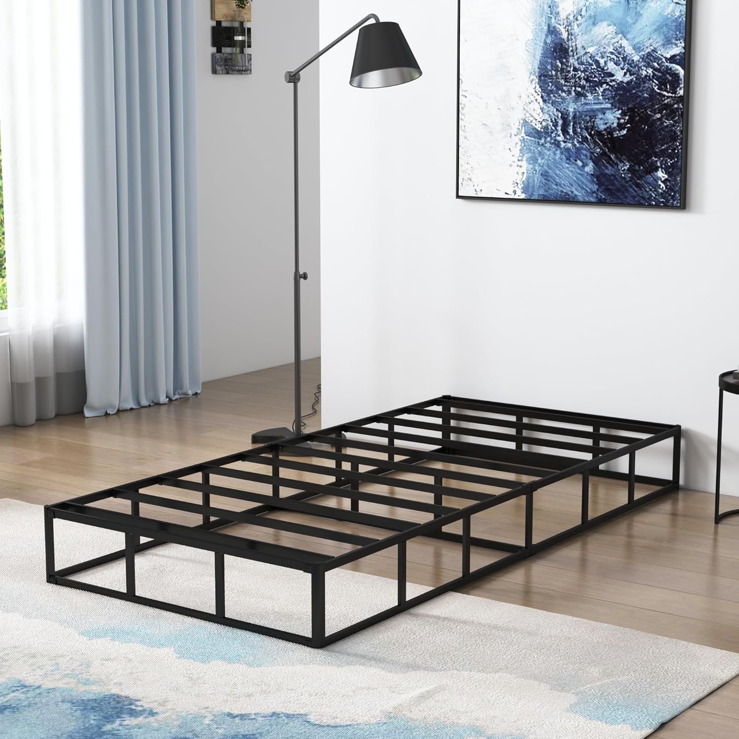 Vehowy 6 Inch Box Spring Twin Size Bed Base,Heavy Duty Metal Mattress Foundation with Fabric Cover 3000 LBS, Easy Assembly