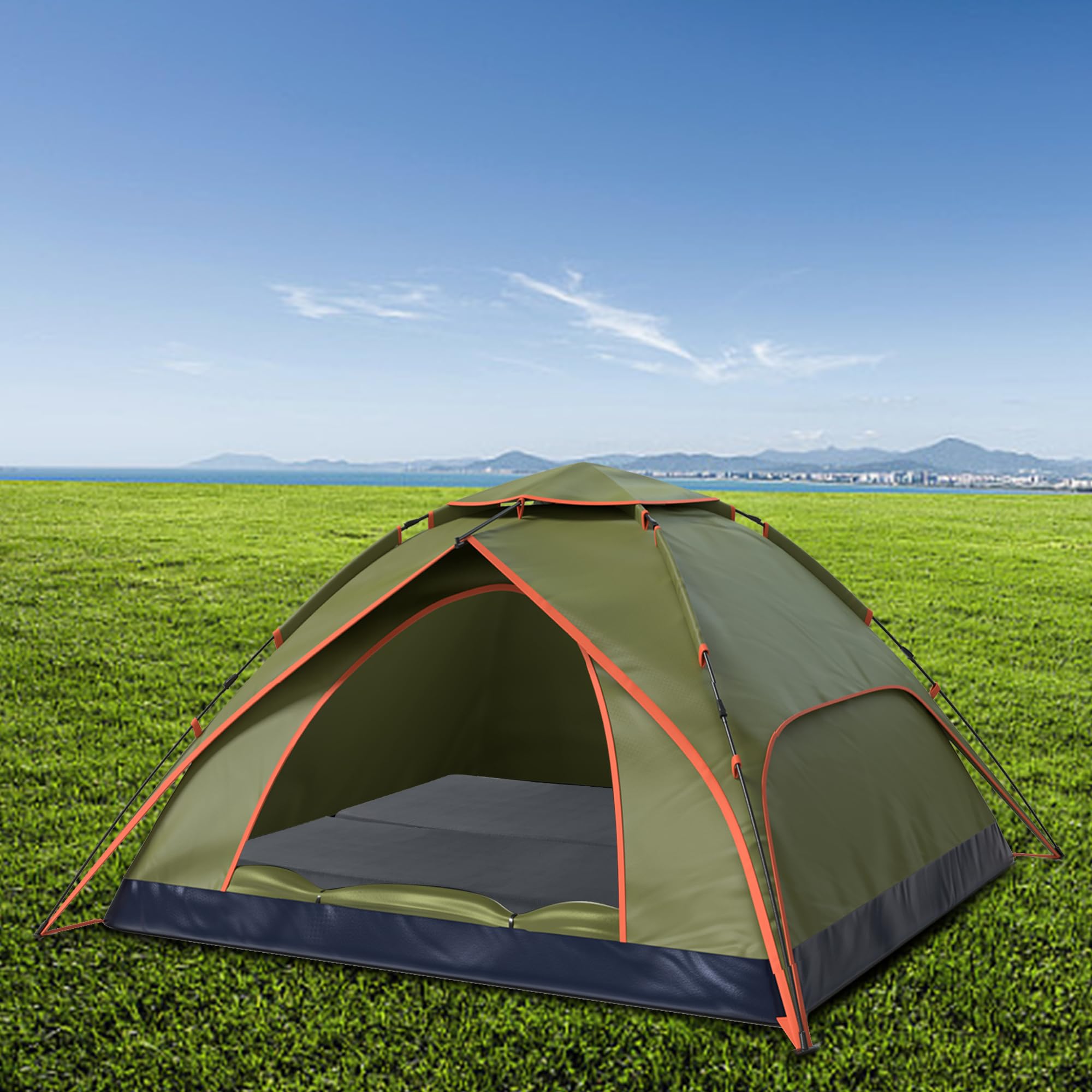 MABOZOO Camping-Matratzenauflage Aus Memory-Schaum (7,6 Cm Dick) – Wasserdicht, Rollbar & Superbequem Für Zelt, Auto, Gästezimmer