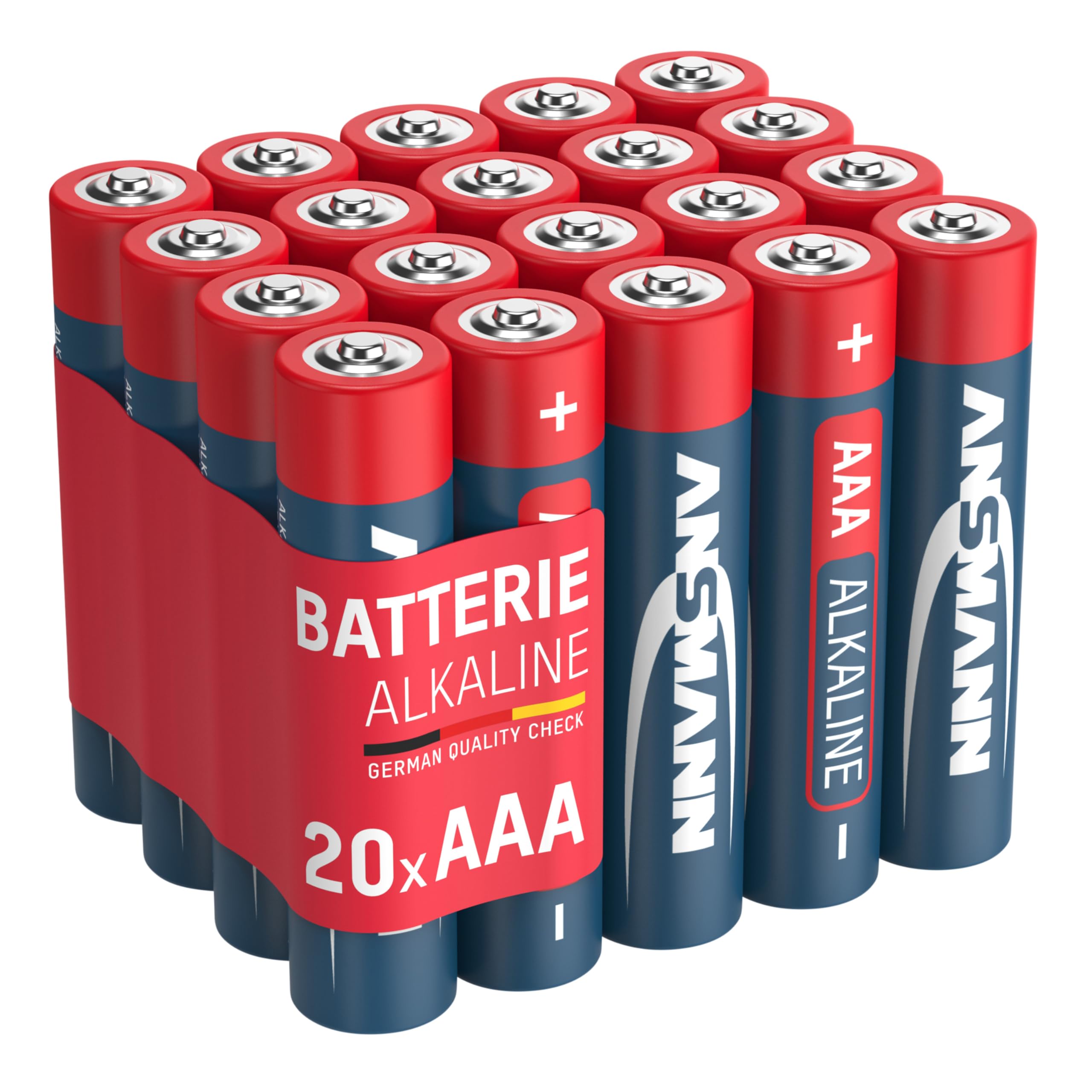ANSMANN Bateria alkaliczna Micro AAA – LR03 1,5 V – Longlife baterie alkaliczne w praktycznym pudełku do przechowywania – 20 sztuk – idealne do pilota zdalnego sterowania, zegara ściennego, wagi