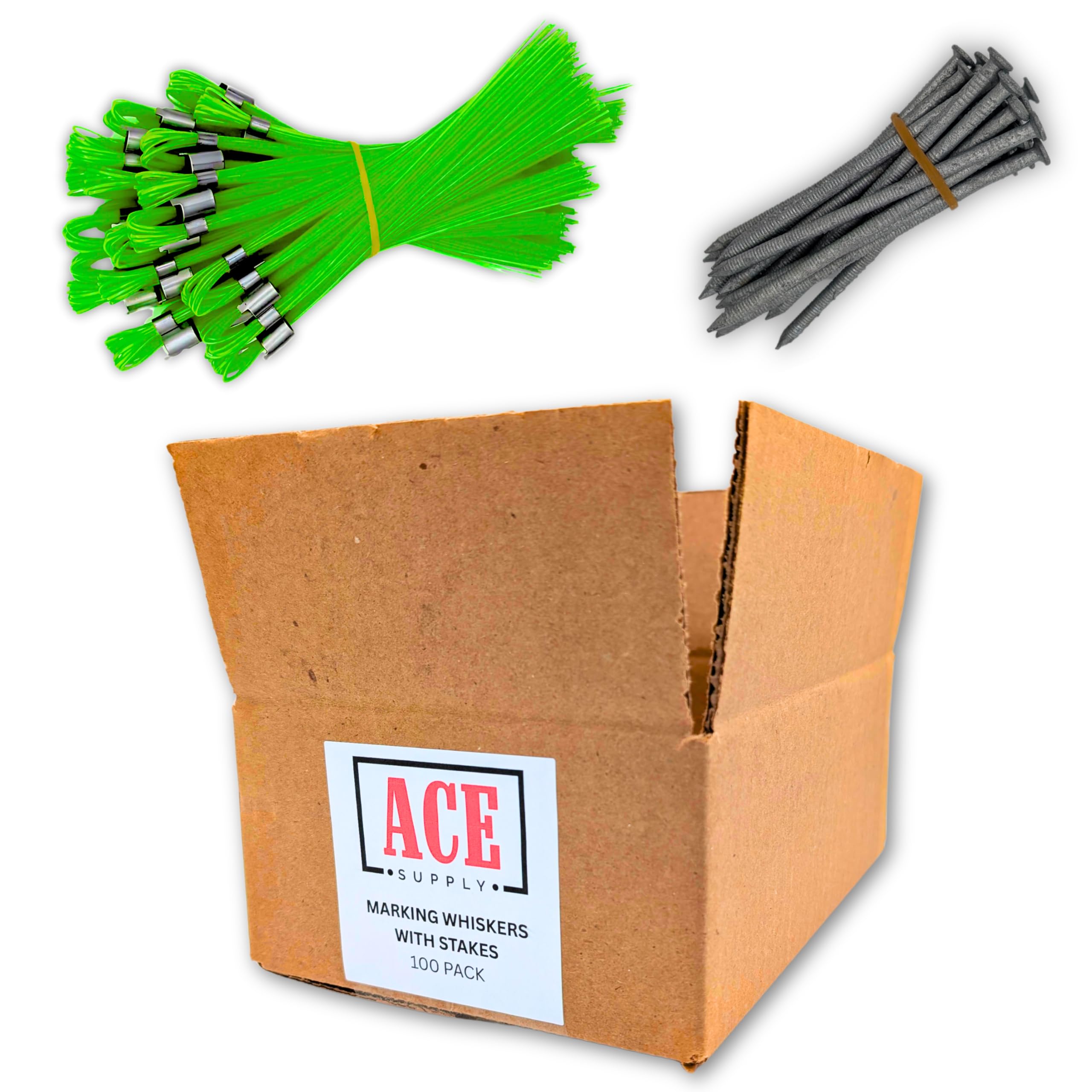 Orange Marking Whiskers With Stakes - 25 Pack - Durable Marking Whisker Set - Use Survey Whiskers As Ground Markers, Construction Markers, Or Trail Markers — Amazon image 14