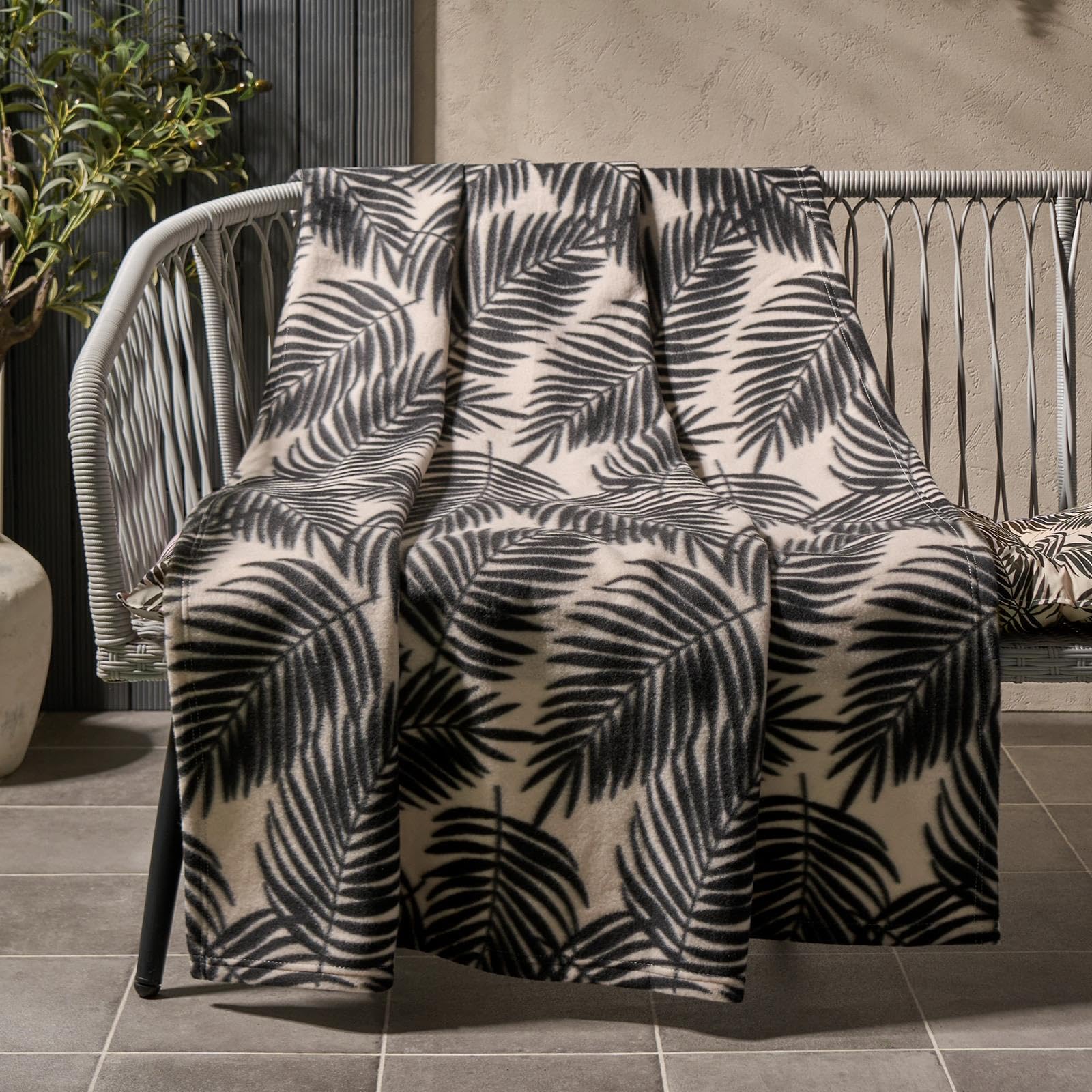OHS Fleece Throw Blanket - Natural