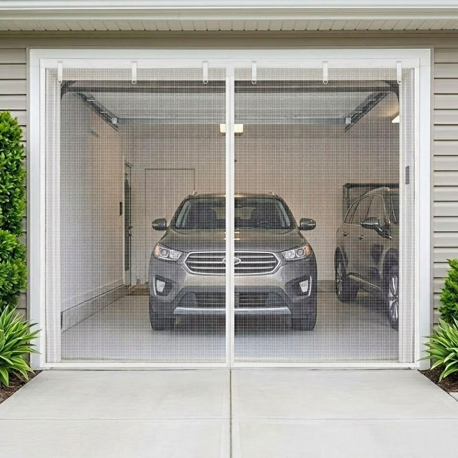 Moustiquaire garage 180x230cm pour stopper insectes fermeture automatique