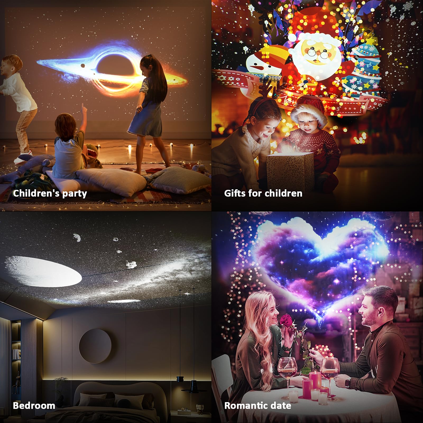Comius Sharp LED Proiettore Stelle Soffitto,13 in 1 Starlight Proiettore Galassia, 6 Colori Luce Notturna Planetario Proiettore,Luce Notturna Bambini Lampada Notturna, Regalo Per Bambini (2024)