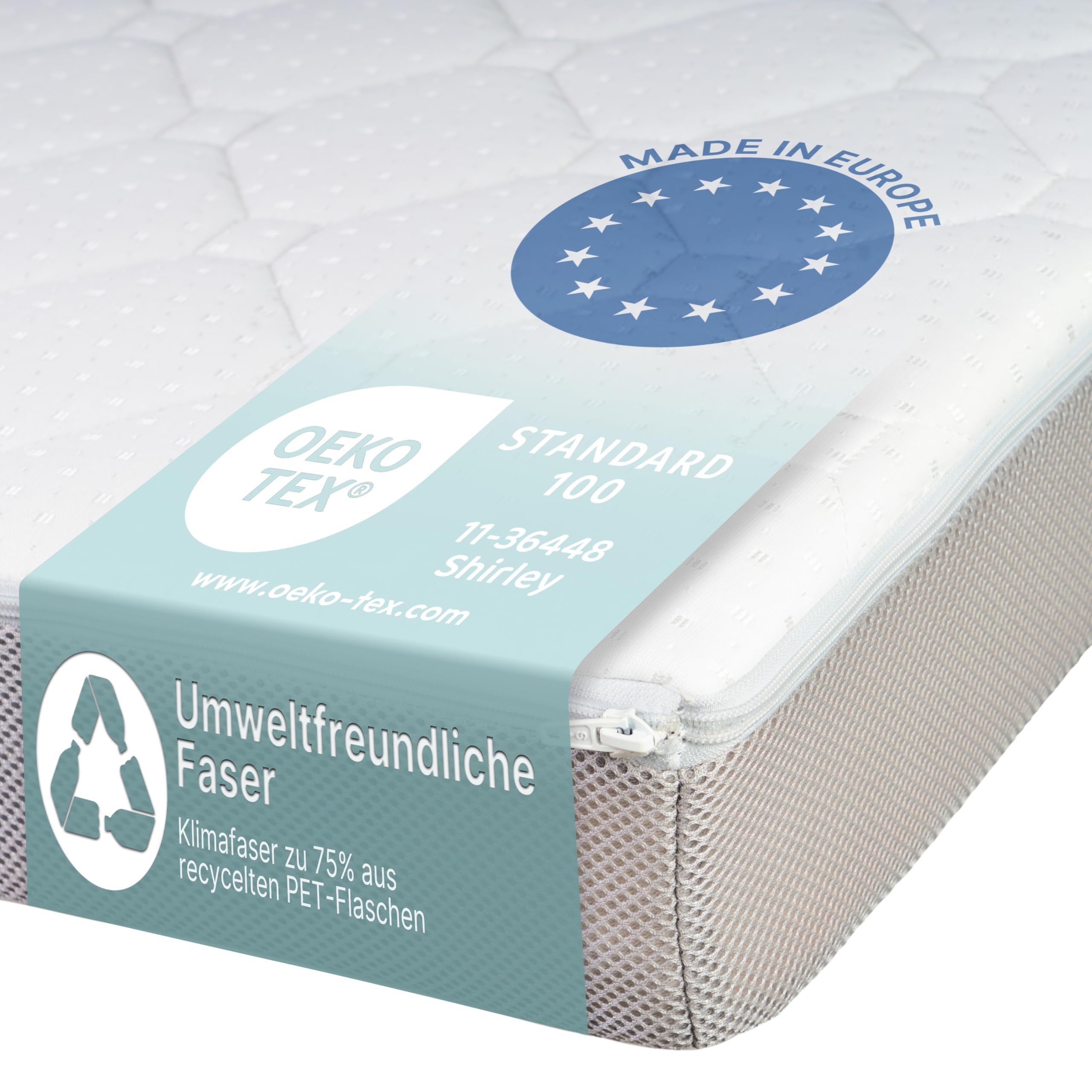 Sun Garden Matelas Bébé confort | Matelas Enfant 60x120 cm avec rebord | Certifié OEKO-TEX 100 | Mousse confort | Ergonomique | Pour lit bébé | Lit enfant | Lit de voyage | Housse lavable jusqu'à 60°C