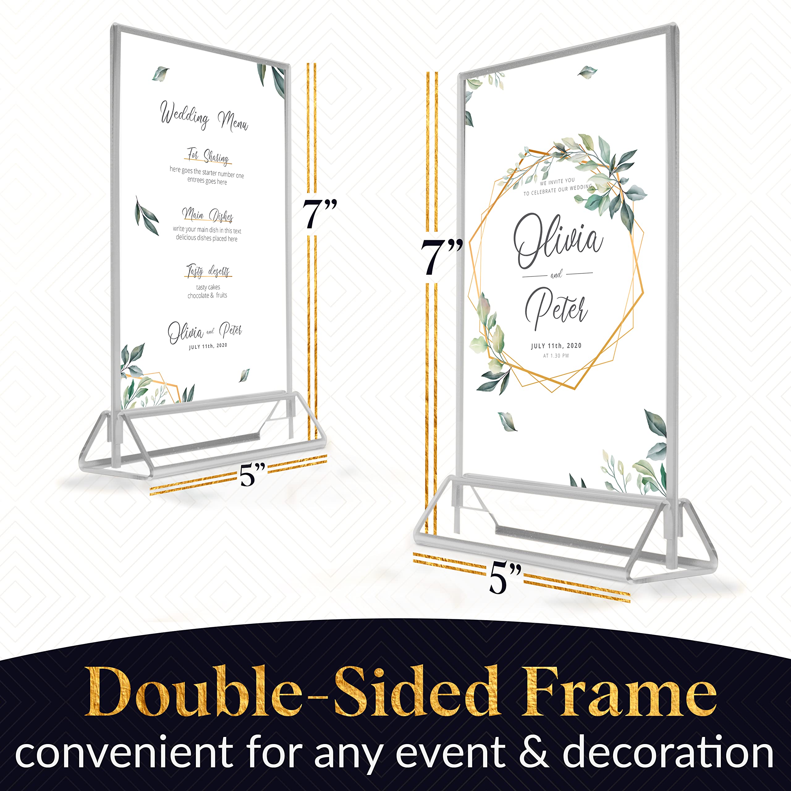 Buy Super Star Quality Clear Acrylic 2 Sided Frames with 3MM Silver