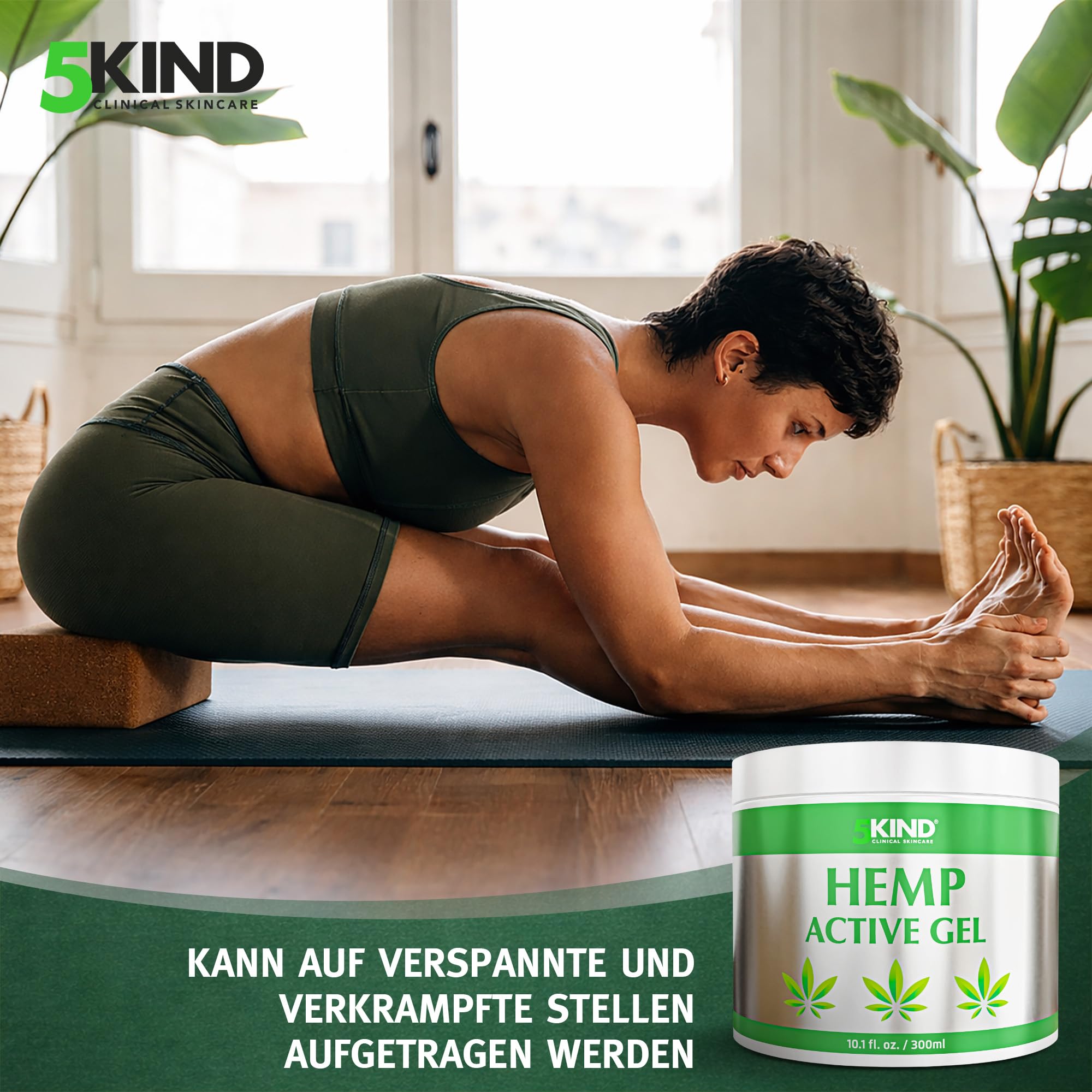5Kind Hanf Aktivgel - 300ml - Natürliche Inhaltsstoffe - Für alle Hauttypen