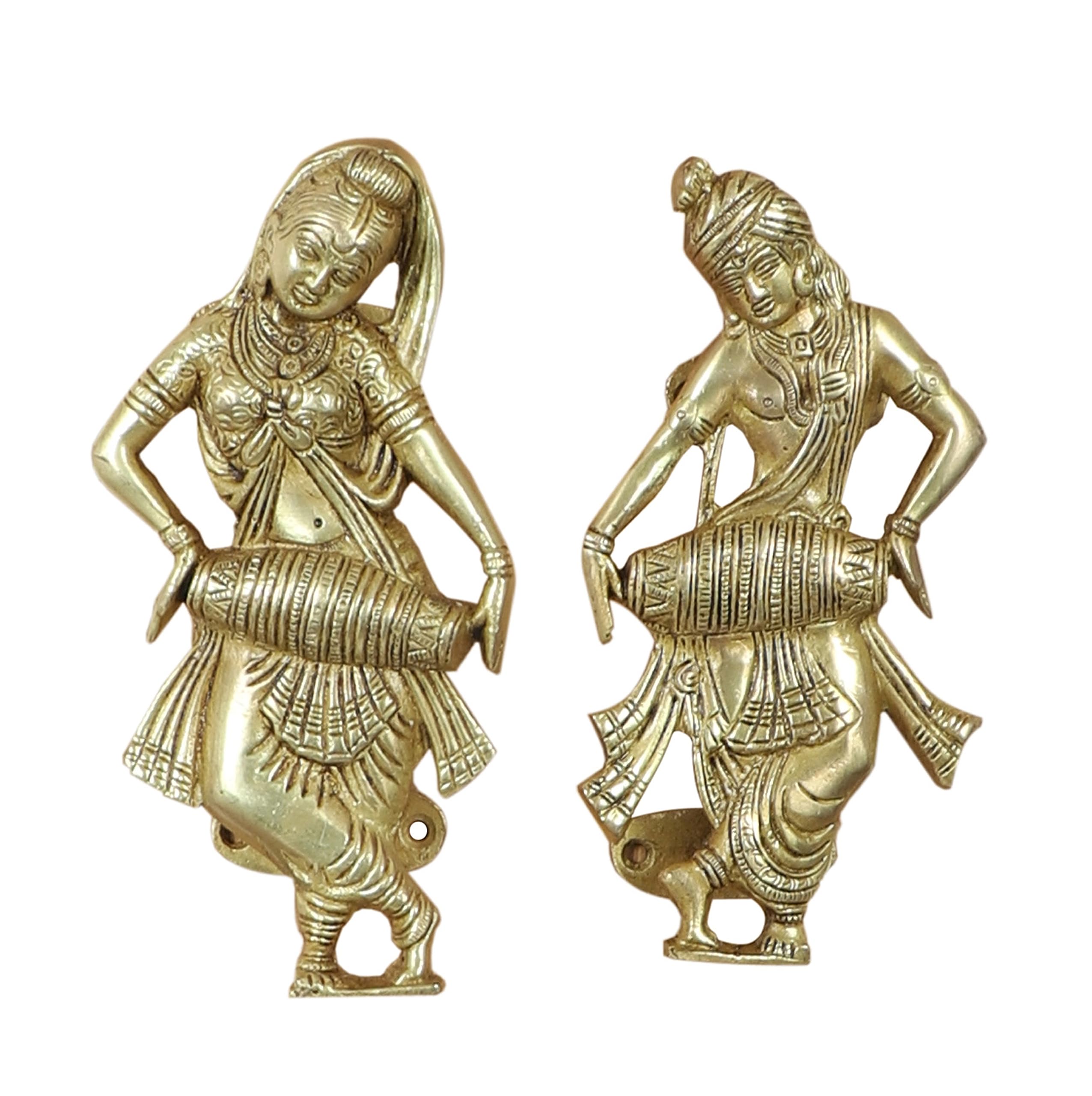 Amazon Brand - Umi Radha Krishna Playing Dholak Brass Door Handle Pair | Decorative and Unique Door Hardware (B0C9J7TB4V) Amazon Price History, Amazon Price Tracker