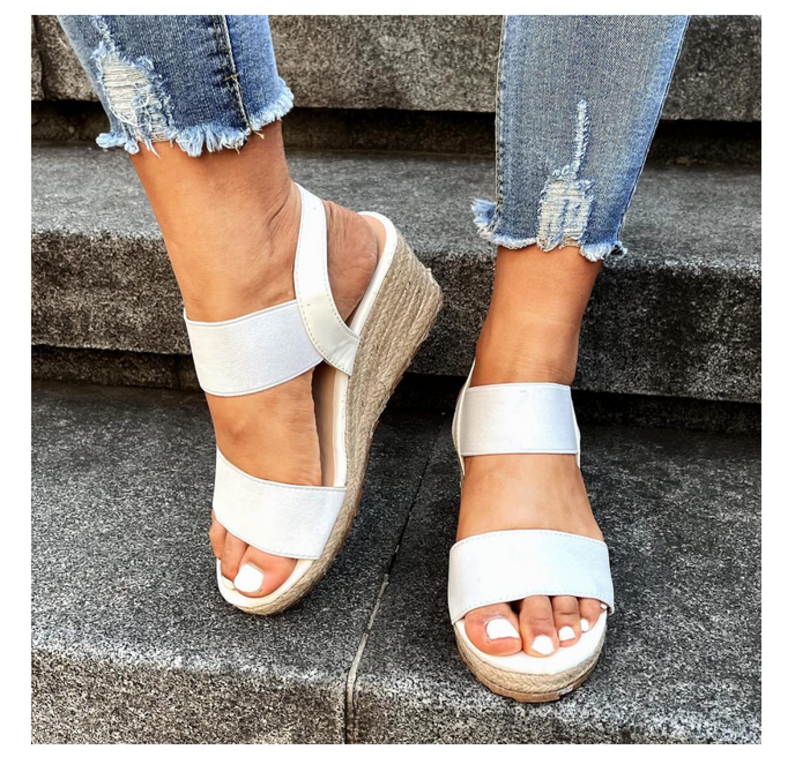 靴 OPEN TOE SANDALS Sandals for Women, Hollow Closed Toe Sandals Vintage Soft