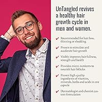 Vista 4 de Foundation Skincare Vitaminas para el cabello sin enredos (suministro para 60 días) – Suplemento de colágeno y biotina para mujeres y hombres