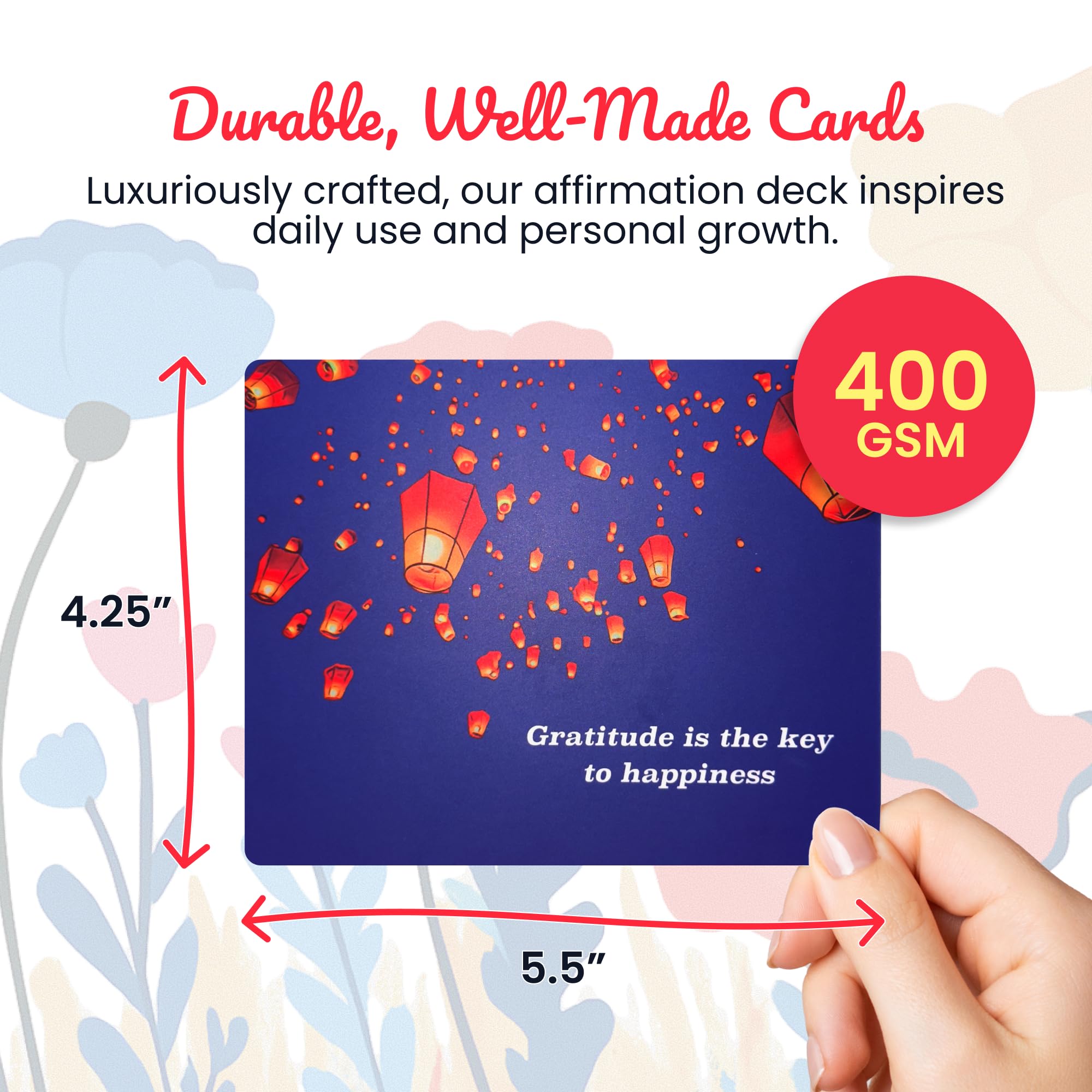 HALD Positive Affirmation Cards with Mindfulness Exercises, Inspirational Tools for Everyone, Motivational Items, Self Care Gifts for Women, Men & the Youth, 60 Transformative Affirmation Cards