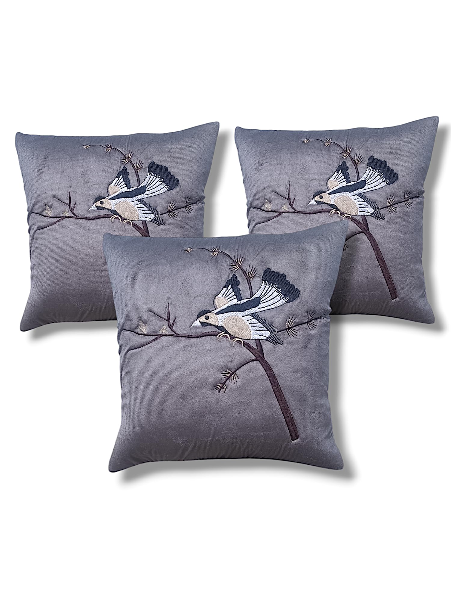 Rose Velvet Cushion Covers - Set of 3 -4
