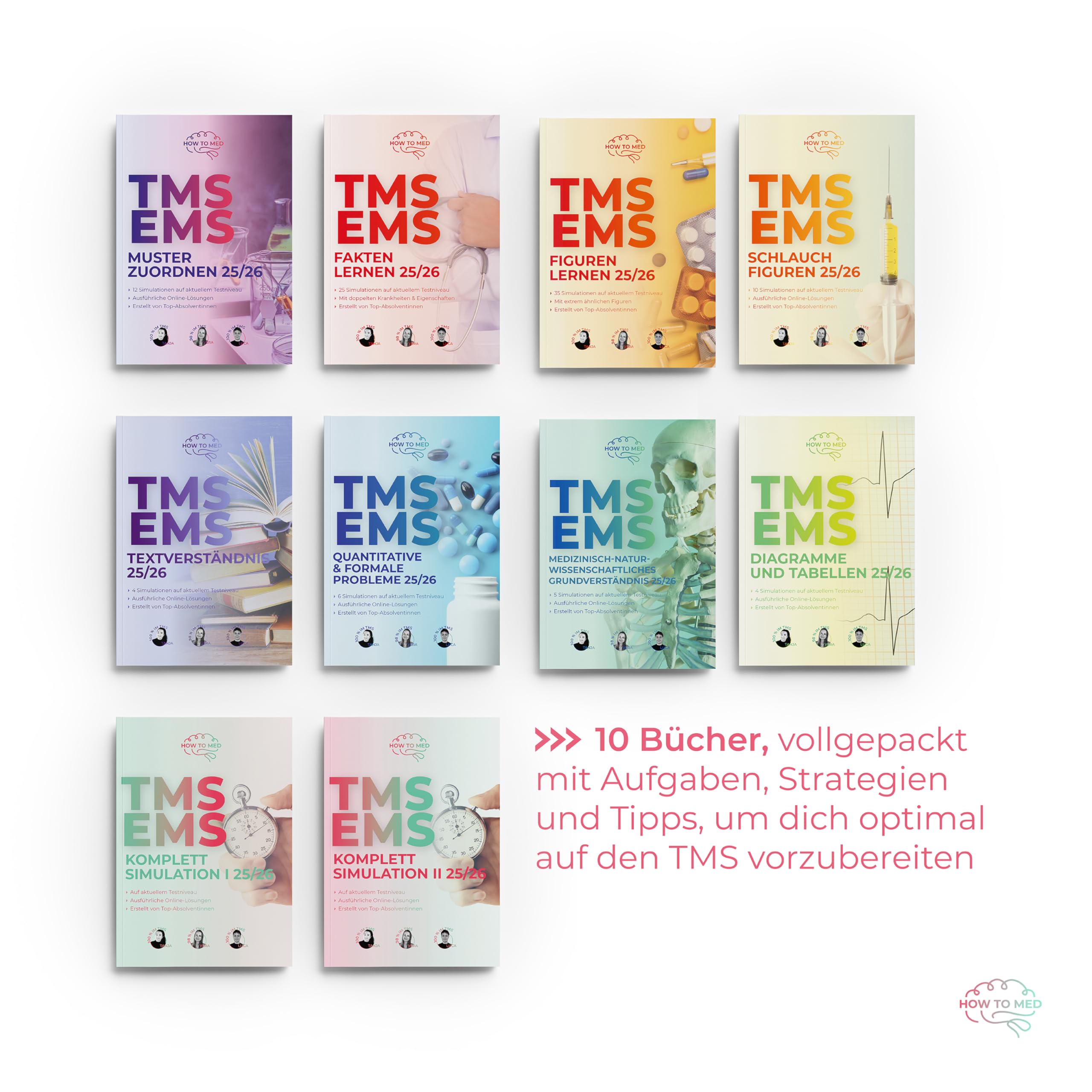 TMS & EMS Kompendium 2025/2026 [INKL. E-LEARNING] - Leitfaden & Vorbereitung mit 8.000 Aufgaben für den Medizinertest - Angepasst an letzten TMS - Übungsbücher Medizin Test in Deutschland