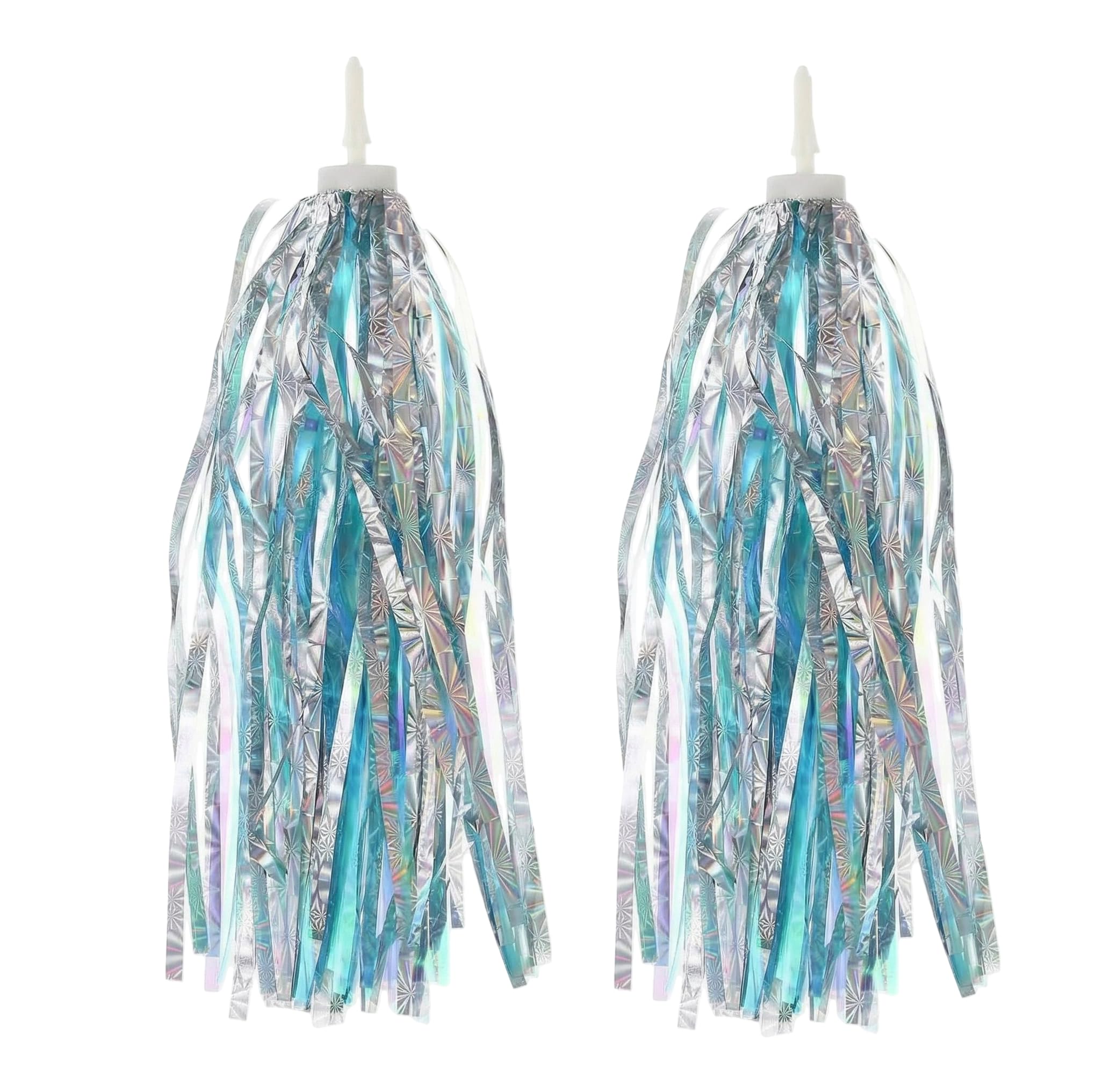 1 Pair Kids Bike Scooter Handlebar Streamers Sparkle Pom Pom Tassels Children Scooter Bicycle Grips Ribbon Baby Carrier Accessories Easy Attachment to Bike's Handlebars Blue