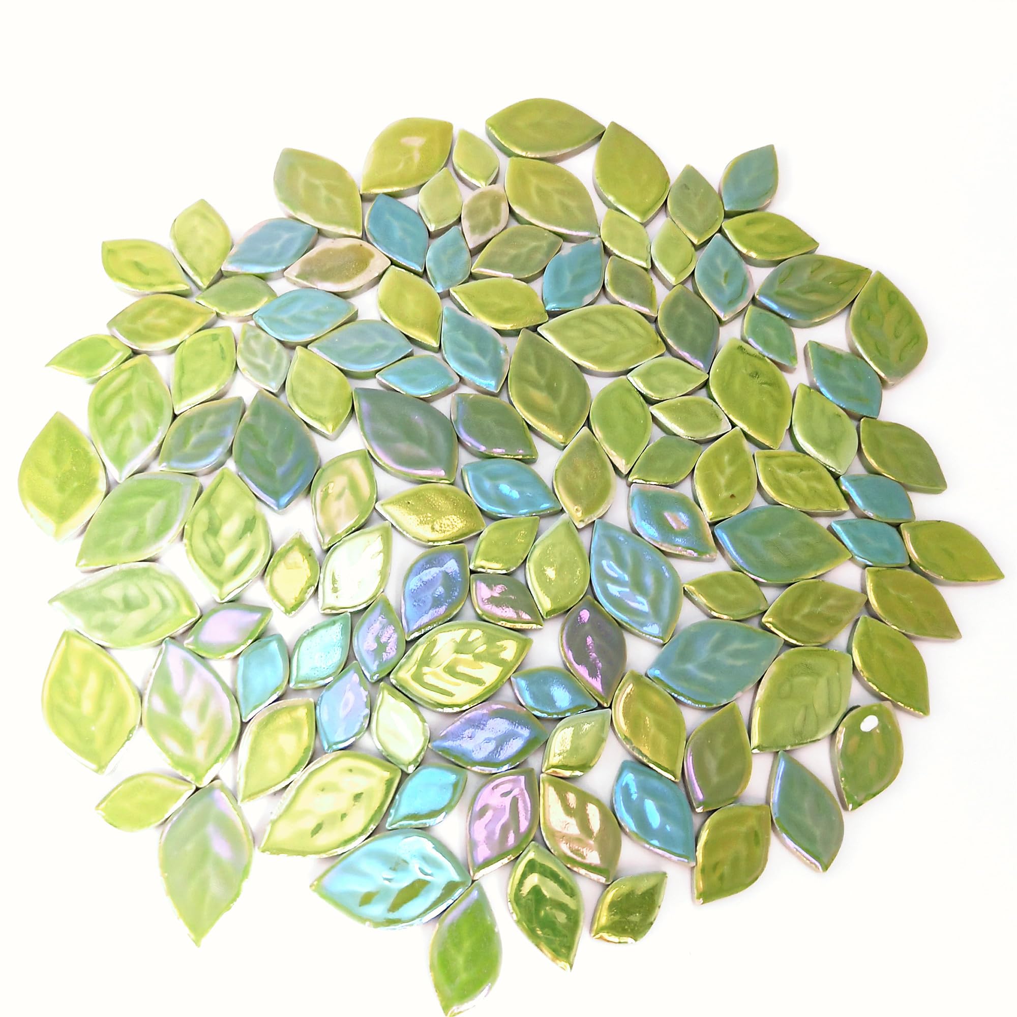 Fournitures de mosaïque céramique vert clair pour loisirs créatifs et tasses