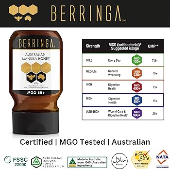 Berringa Manuka Honey MGO400 - Berringa Bioactive Antibacterial Honey | Australian Vitamins