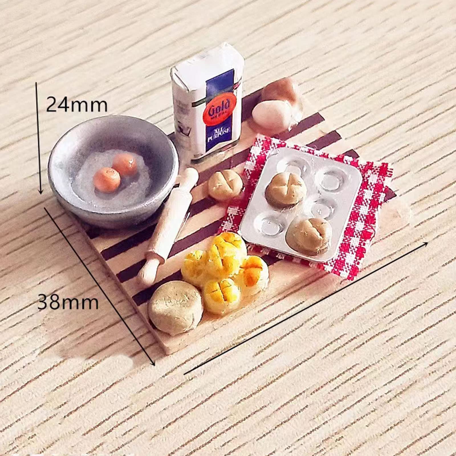 Mini-Wichtel Zubehör Für Puppenhaus – Milchbrotset Im Maßstab 1:12 Aus Holz & Harz