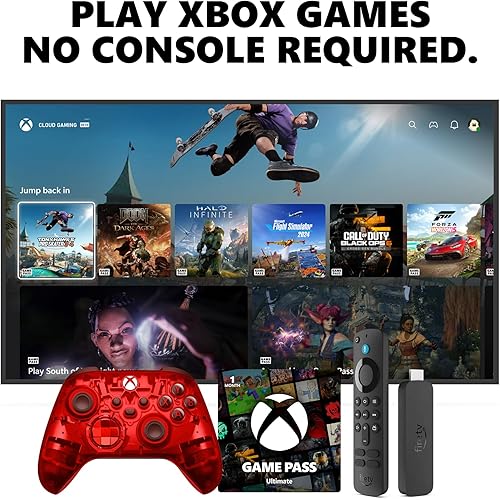 Xbox Wireless Controller Pulse Cipher Special Edition + Fire TV Stick 4K (2023) Game Pass Ultimate 1 Month Bundle Series X|S, One, Windows & Cloud Gaming