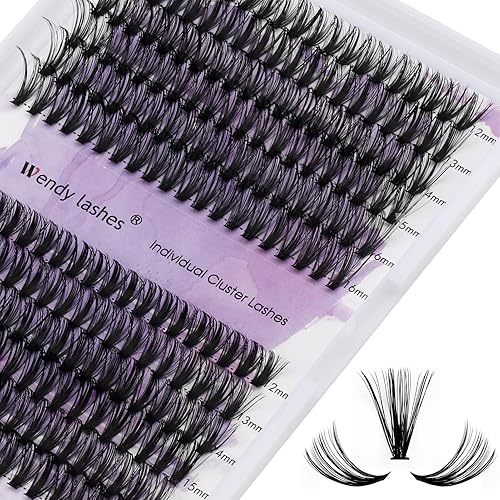 Racimos de pestañas individuales 4050D, pestañas DIY de 4.7-6.3 pulgadas de longitud mixta, rizos CD, pestañas finas con banda delgada, pestañas