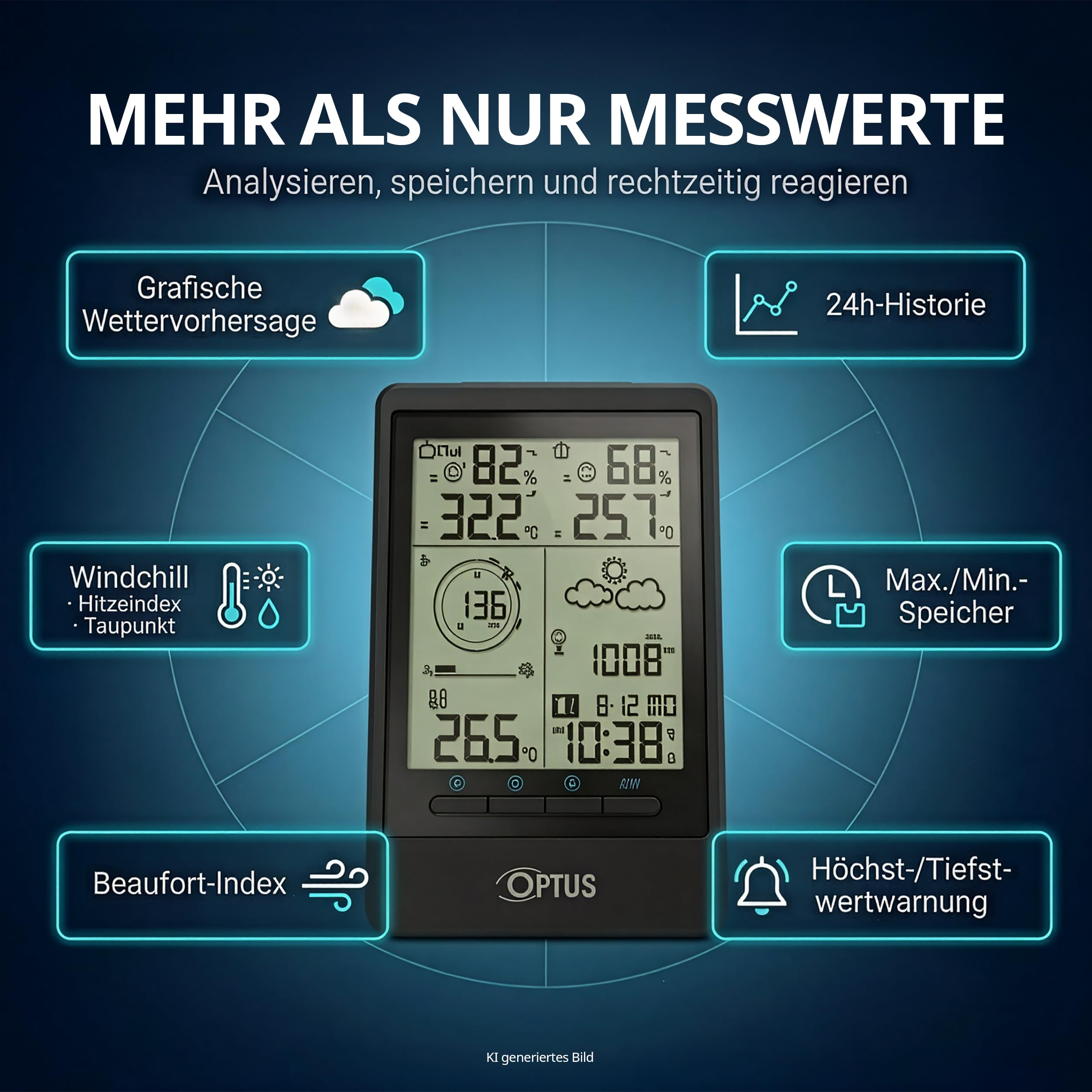 OPTUS Profesjonalna stacja pogodowa Hurricane 5 w 1
