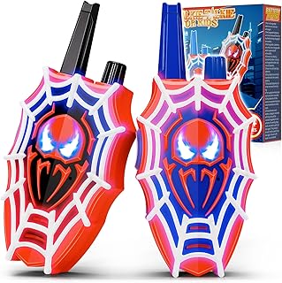 Mirthigig Walkie Talkie Children's Web Red/Blue Luminous Net & Flashing Eyes, Toy from 3 4 5 6 7 8 9 Years Boy Gift Boy 3-12 Years Gift Ideas Children's Toy Outdoor Games for Children