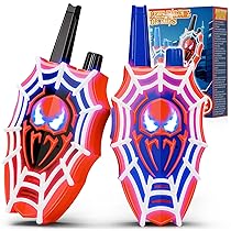 Mirthigig Walkie Talkie Bambini, Ragnatela con Luci e Occhi Lampeggianti, Giocattolo Gioco Bambino 3 4 5 6 7 8 Anni, Giocattoli Giochi Esterno Giardino Bambini Regalo Bimbo 3-9 Anni Maschio di Pasqua