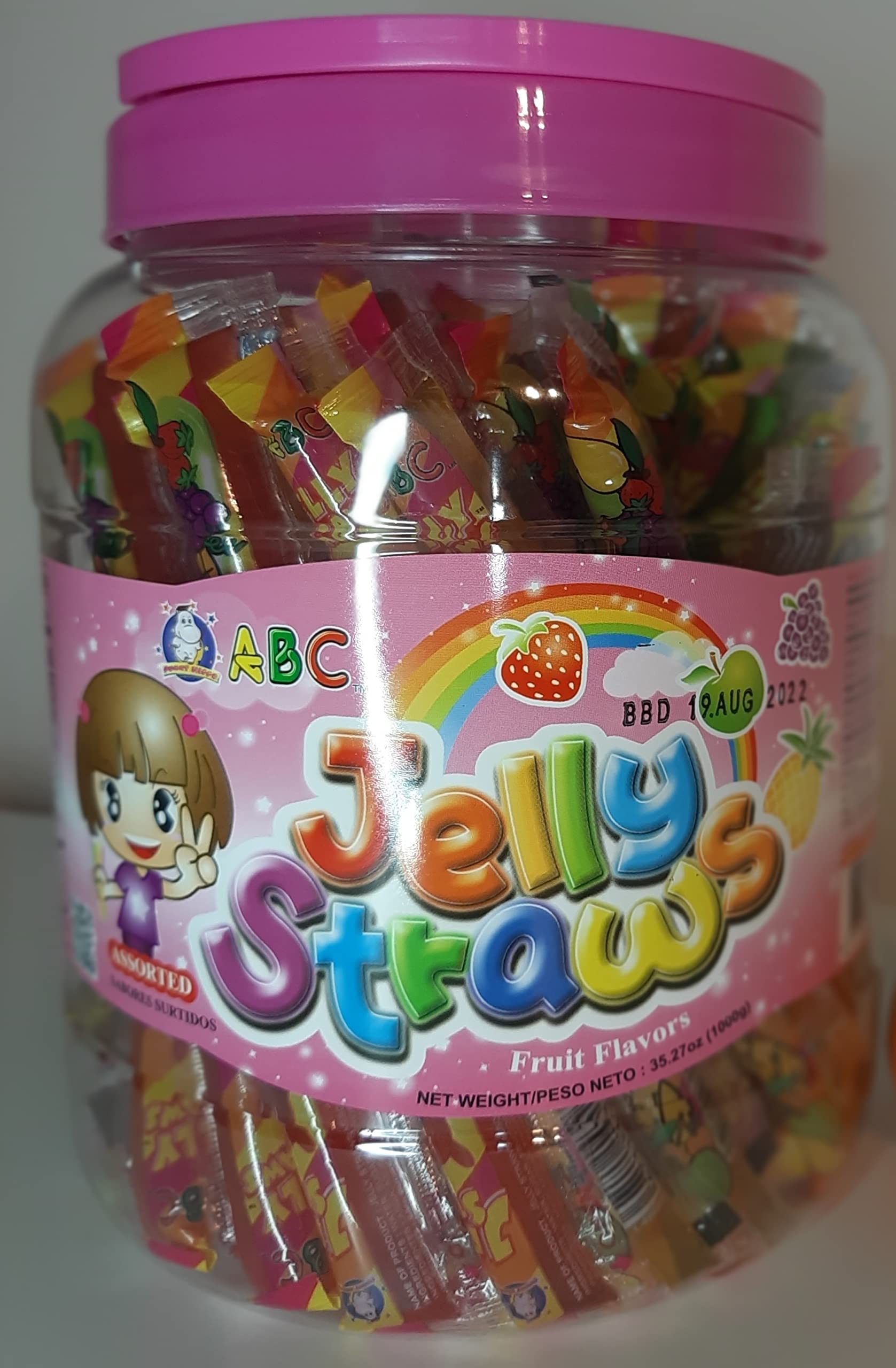 Buy ABC Jelly Straws TIK Tok Challenge,Jelly Sticks 1kg Fruit Flavour