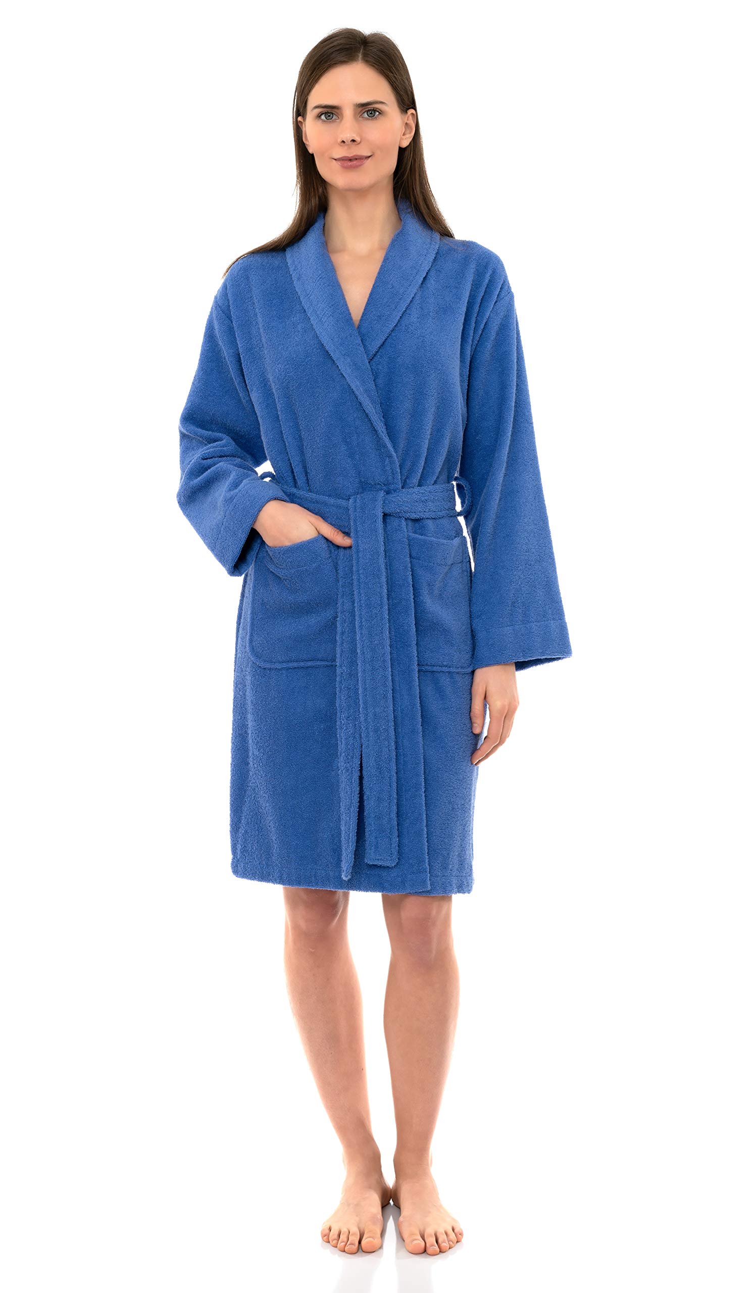 TowelSelections Women’s Robe, 100% Cotton Short Terry Shawl Bathrobe
