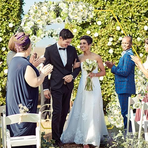 Miniatura 3 de Arco de boda hexagonal de 7.2 pies, soporte de arco de metal para decoración de fiesta de boda, graduación, aniversario, baby shower, decoración de