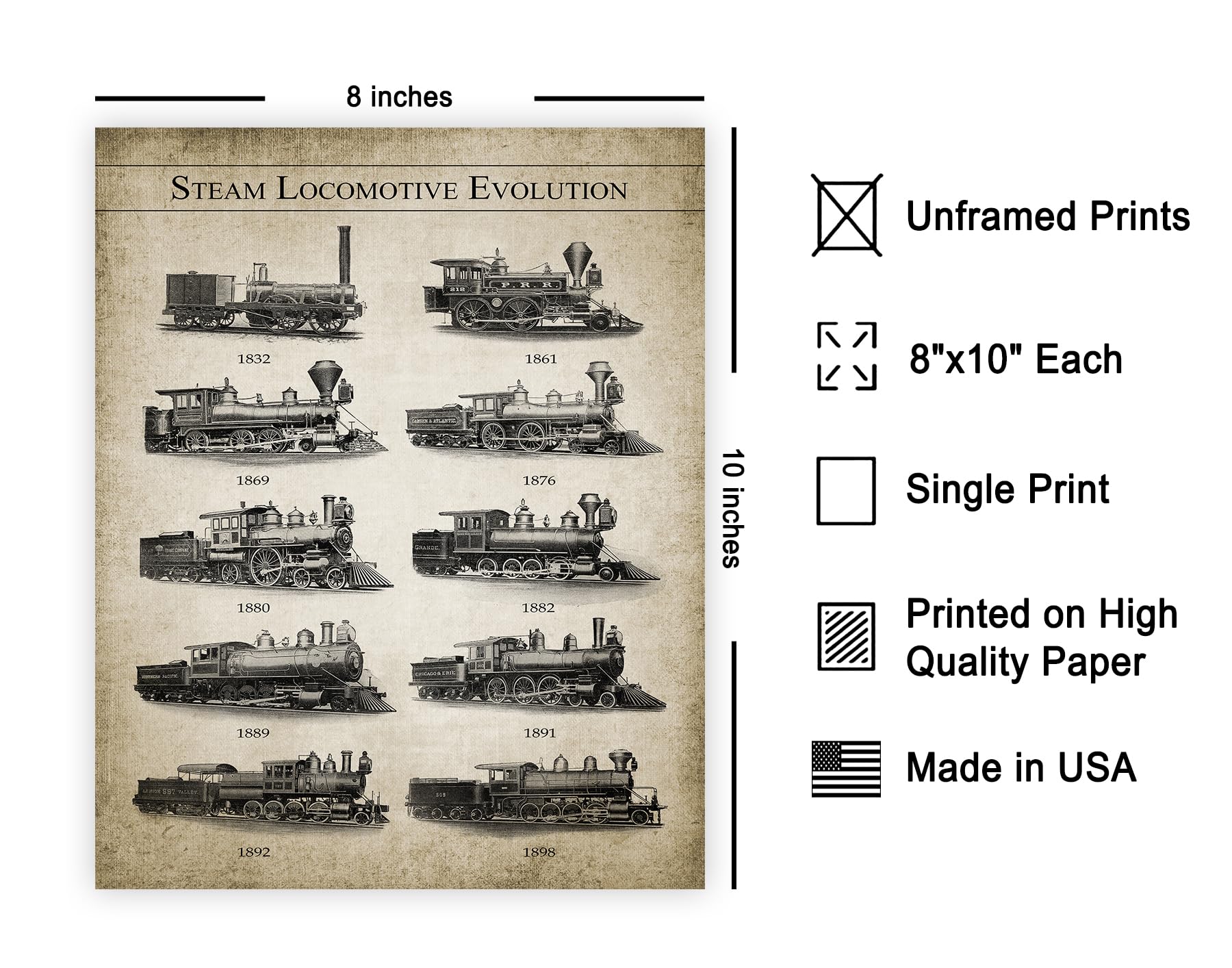 Maple Landmark NameTrains Bright Letter Car R - Made in USA (Yellow)