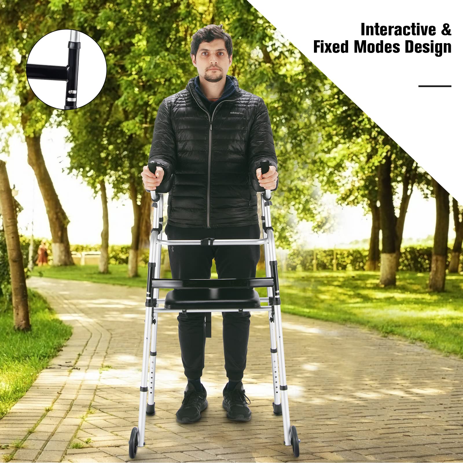 Buy Goplus Folding Walker for Seniors, Lightweight Standard Walker with