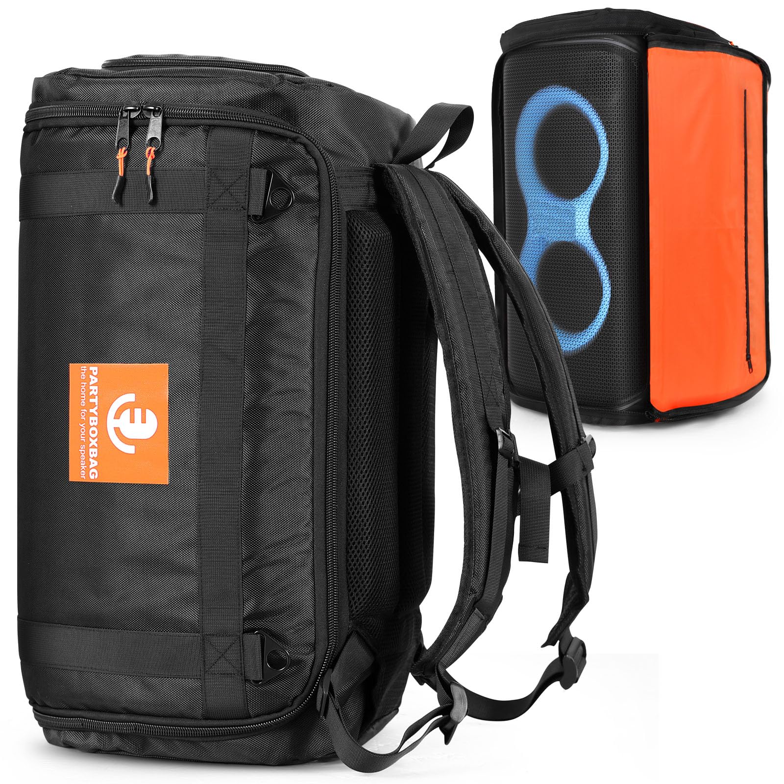 Torba do przechowywania przenośny plecak podróżny do JBL PARTYBOX 120 głośnik Bluetooth pokrowiec ochronny obudowa obudowa skórka rękaw torba na ramię, Czarny, Kompaktowe