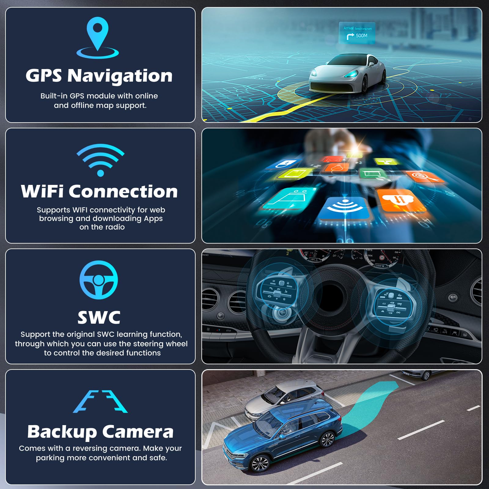Radio 8 Core/4G + 64G do Dacia Duster Sandero Logan Docker Radio samochodowe 2 Din Android 15 Wireless Carplay Android Auto 8 cali ekran dotykowy z GPS WiFi AHD kamera cofania MIC