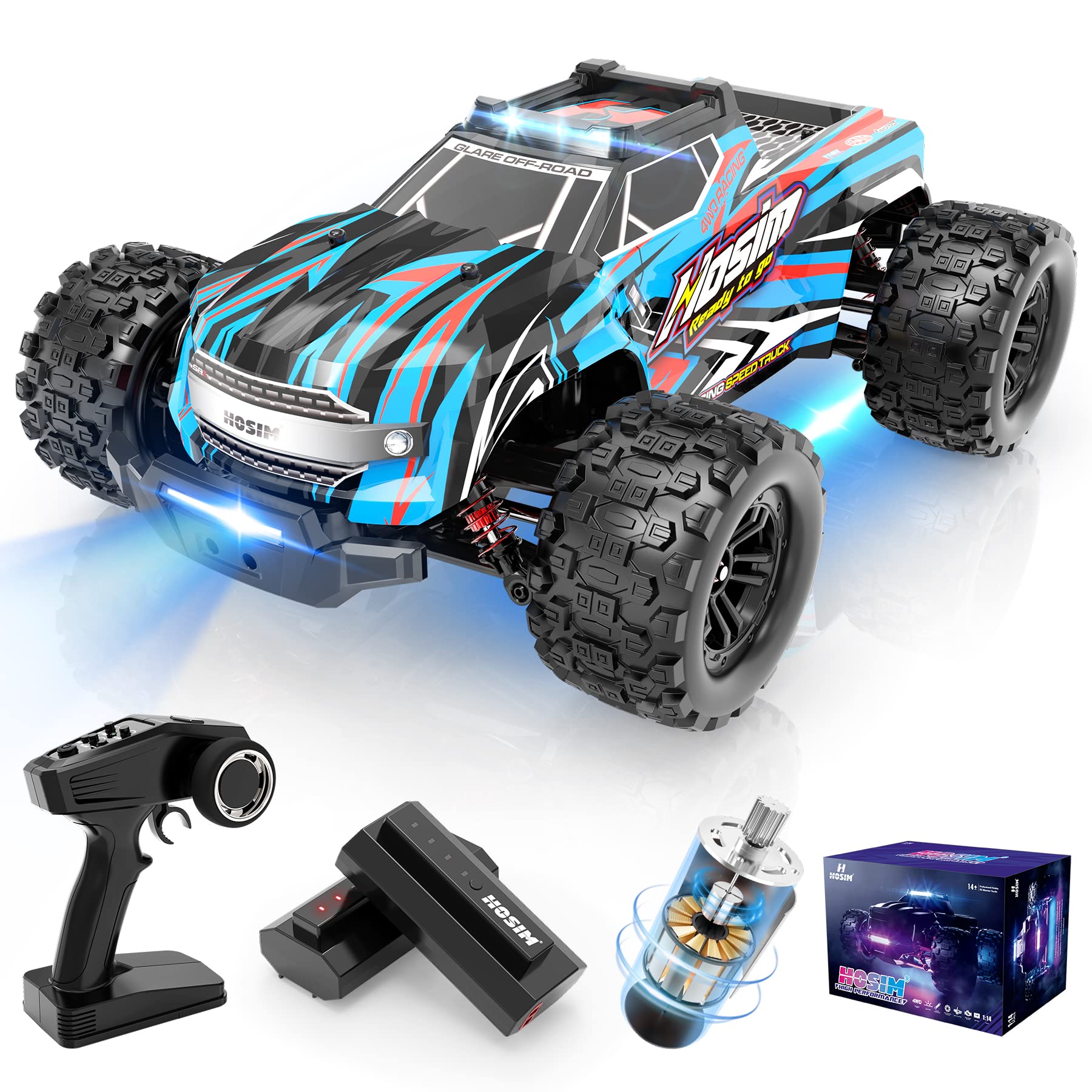 Buy Hosim RC Cars for Adults, 114 40+ KPH High Speed Remote Control