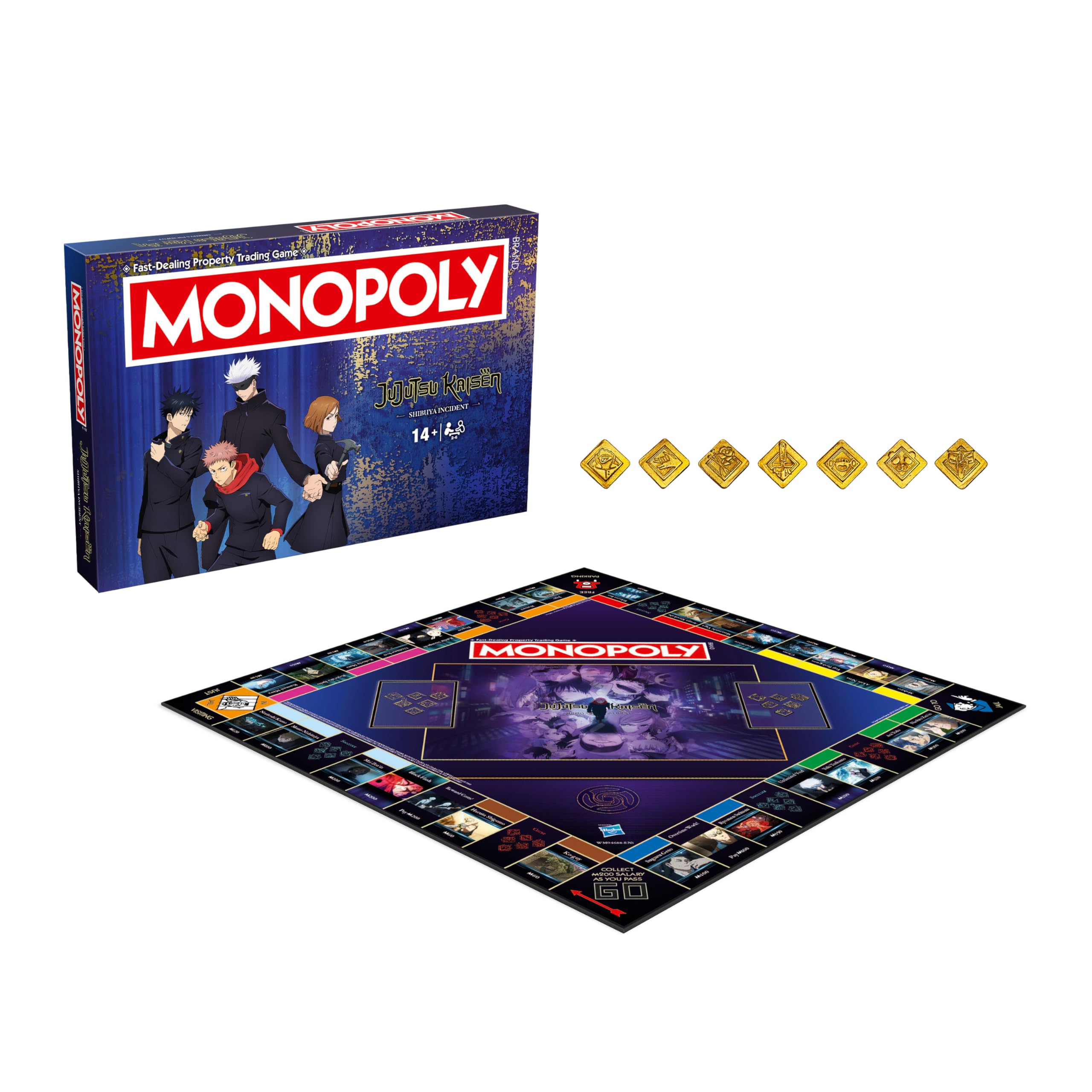 Winning Moves Le jeu de société Jujutsu Kaisen Monopoly classique est parfait pour 2 à 6 joueurs et fait un excellent cadeau pour les fans âgés de 14 ans et plus