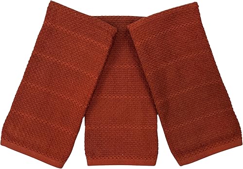 Miniatura 215 de Toallas de cocina verde salvia: 100% algodón paño de limpieza suave secado absorbente textura Terry Loop, juego de 3 multiusos para uso diario Negro