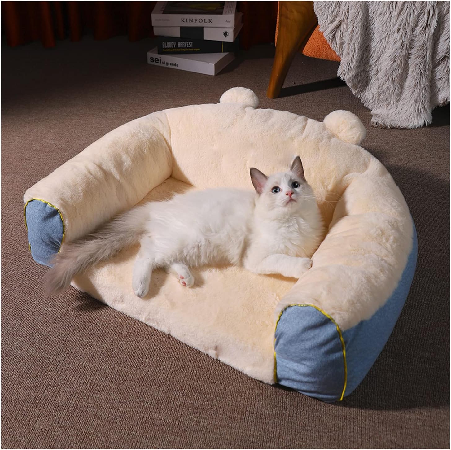 Pet Sofa Cat Litter Winter Warm Cat Sofa Bed, Removable All-Season General Pet Supplies