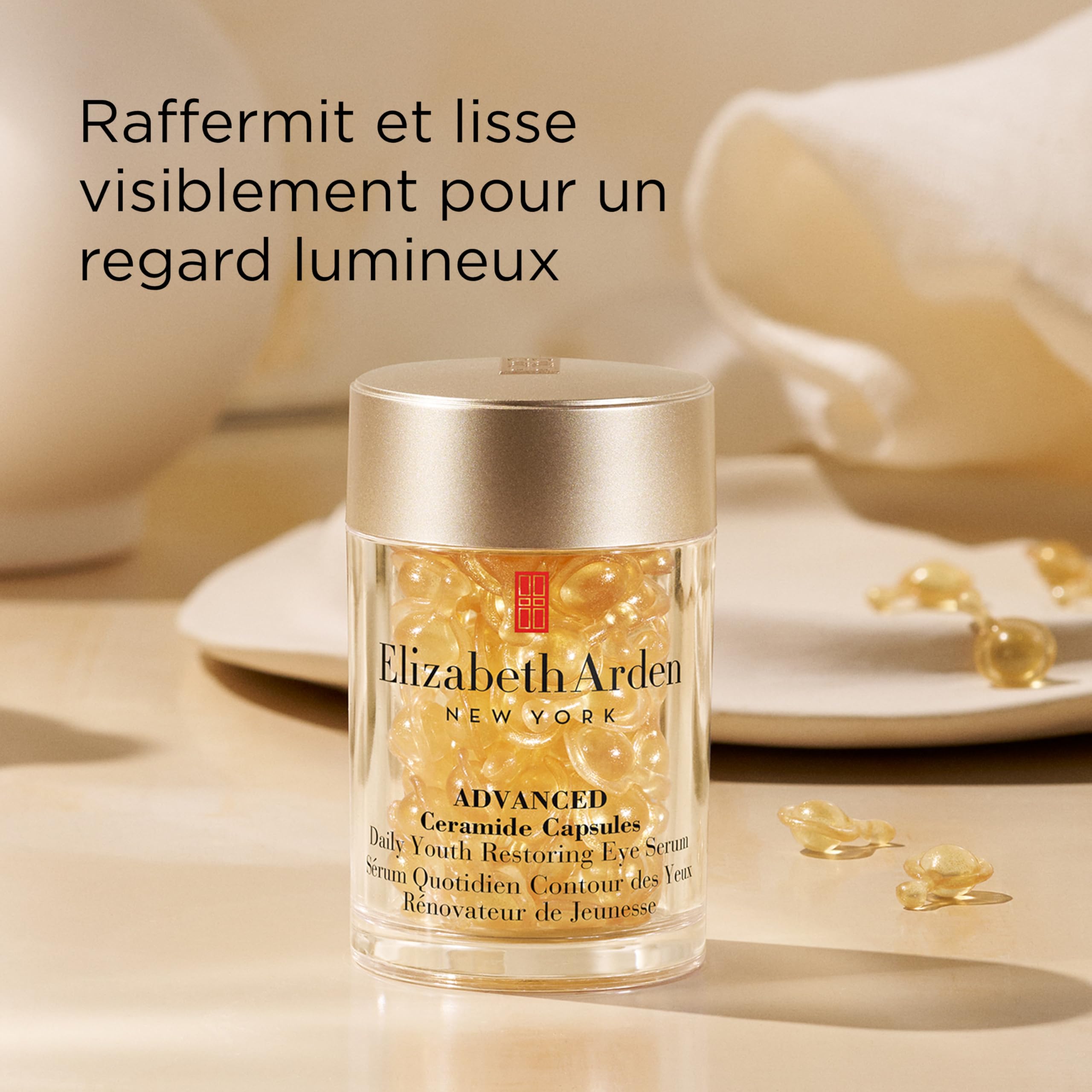 Elizabeth Arden, Advanced Ceramide Capsules, Sérum Contour des Yeux Rénovateur de Jeunesse, Soin pour le Visage, Soin Skincare Anti-Âge Quotidien