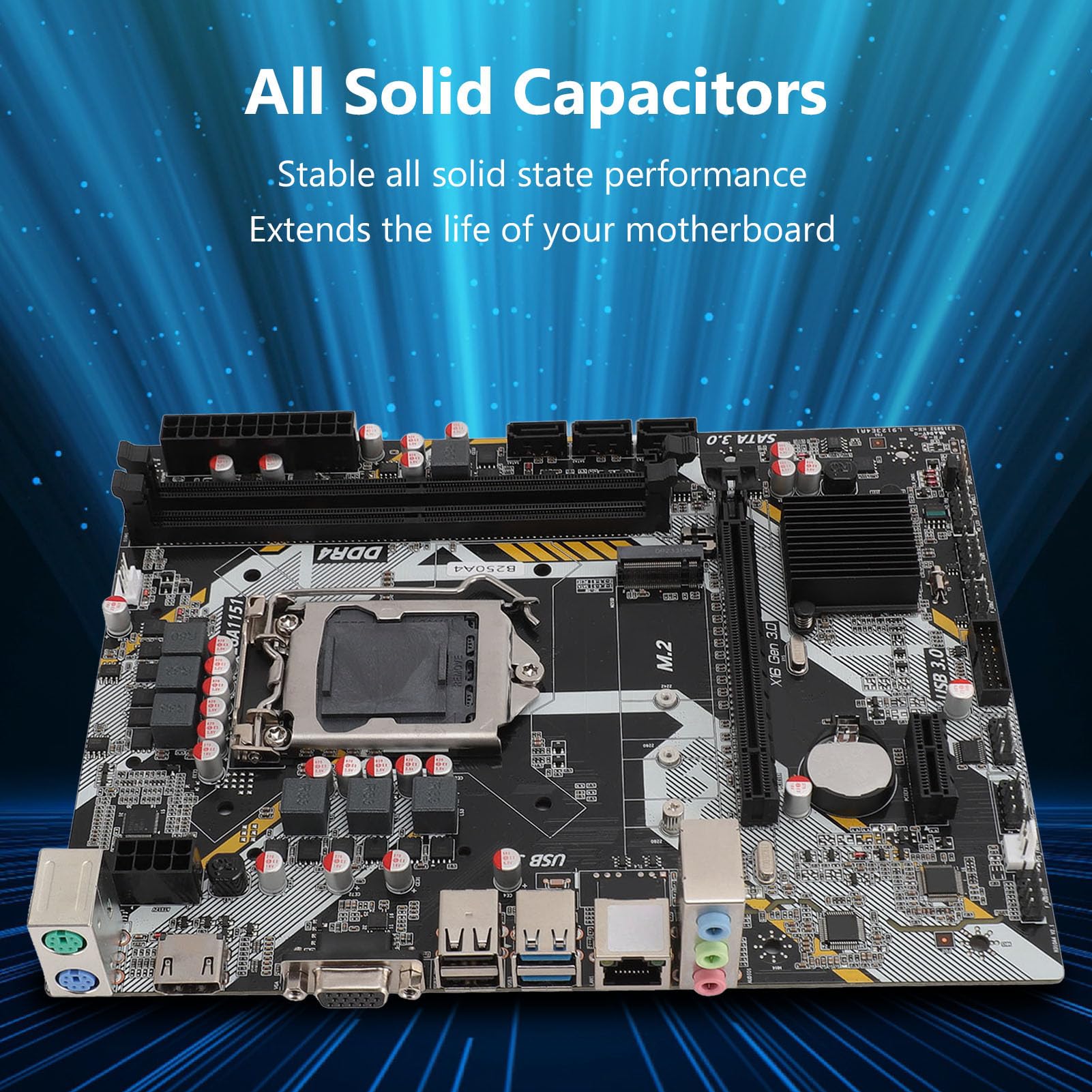 Scheda Madre Professionale B250A4 con Scheda LAN Gigabit e Interfaccia M.2 a Piena velocità, Supporta Processori a 1151 Pin per Utenti Dalla Sesta Alla Nona Generazione I3 I5 I7 Celeron