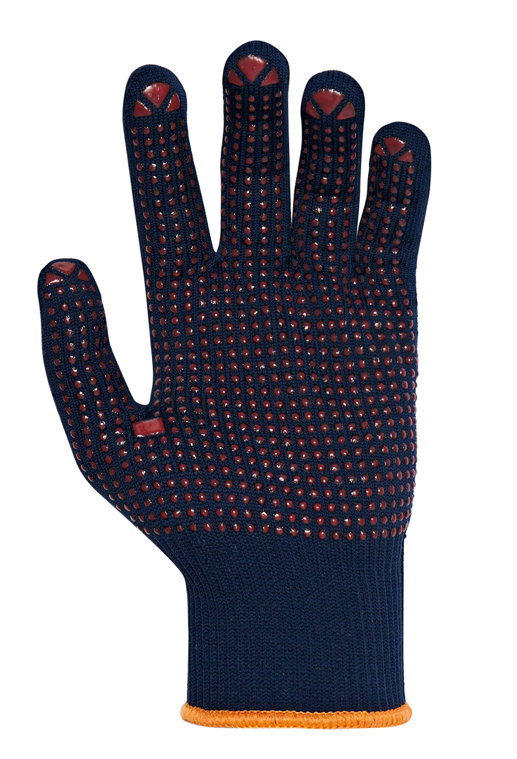 (240 Paar) teXXor Handschuhe Feinstrickhandschuhe Baumwolle/Nylon 240 x blau/rote Noppen 11