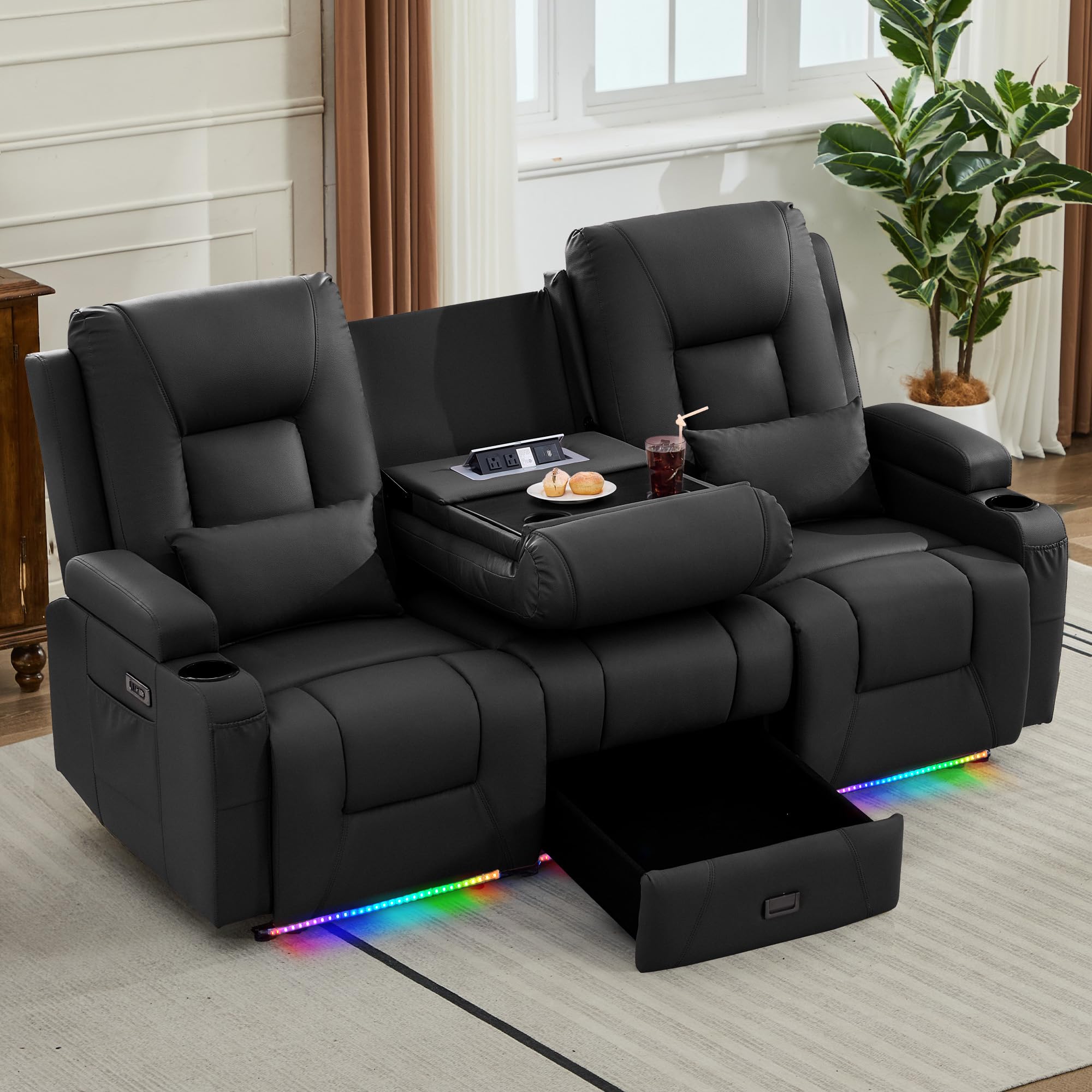 URRED Power Loveseat Recliner Sofa