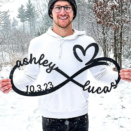 Miniatura 2 de Decoración de amor infinito de metal Letrero de infinito personalizado Regalos para ella Regalo de boda personalizado para pareja Regalo de