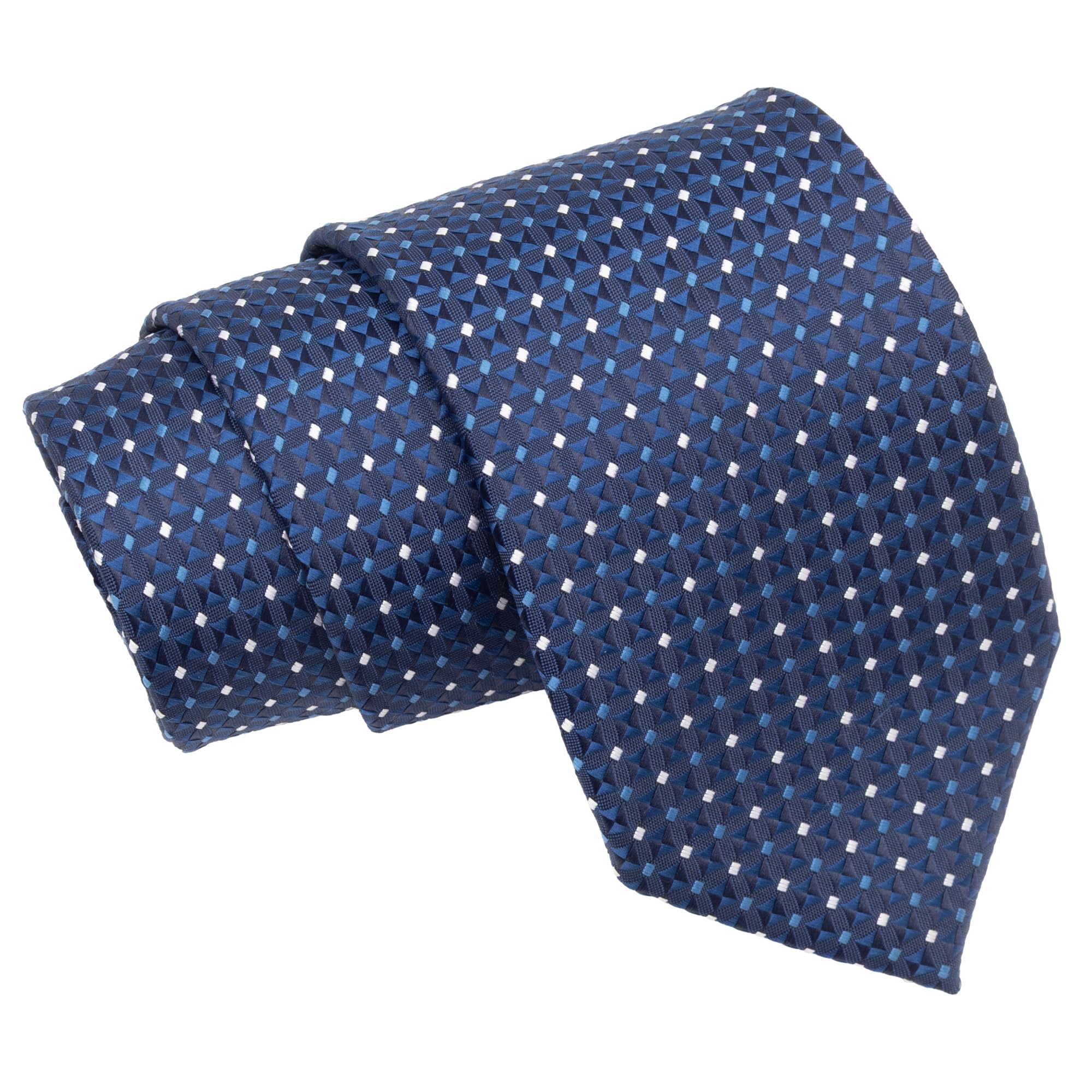 to the nines Men's Blue Plaid Microfiber Formal Tie-picture-32