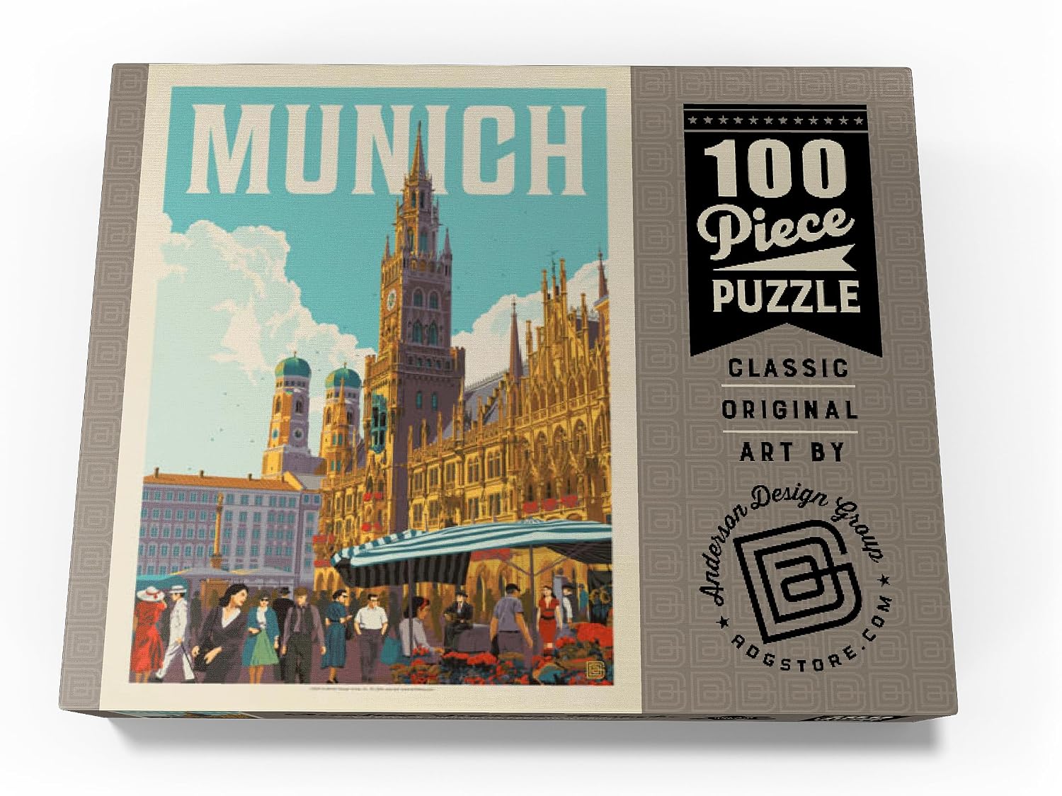 MyPuzzle Germany: Munich, Vintage Poster - Premium 100 Piece Jigsaw Puzzle for Adults