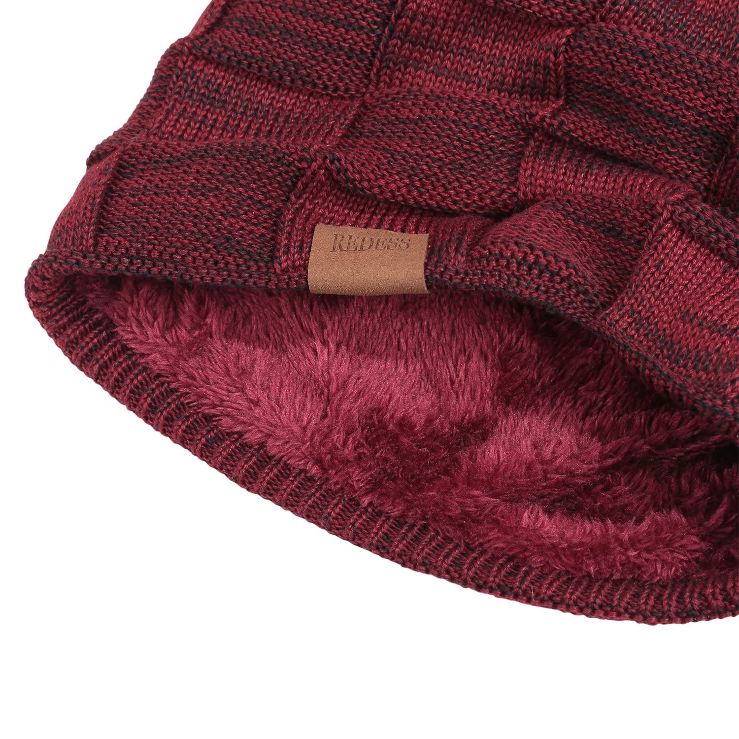 REDESS Cappello a Berretto per Uomini e Donne Cappelli Caldi Invernali in Maglia Slouchy Cappello a Cranio Spesso