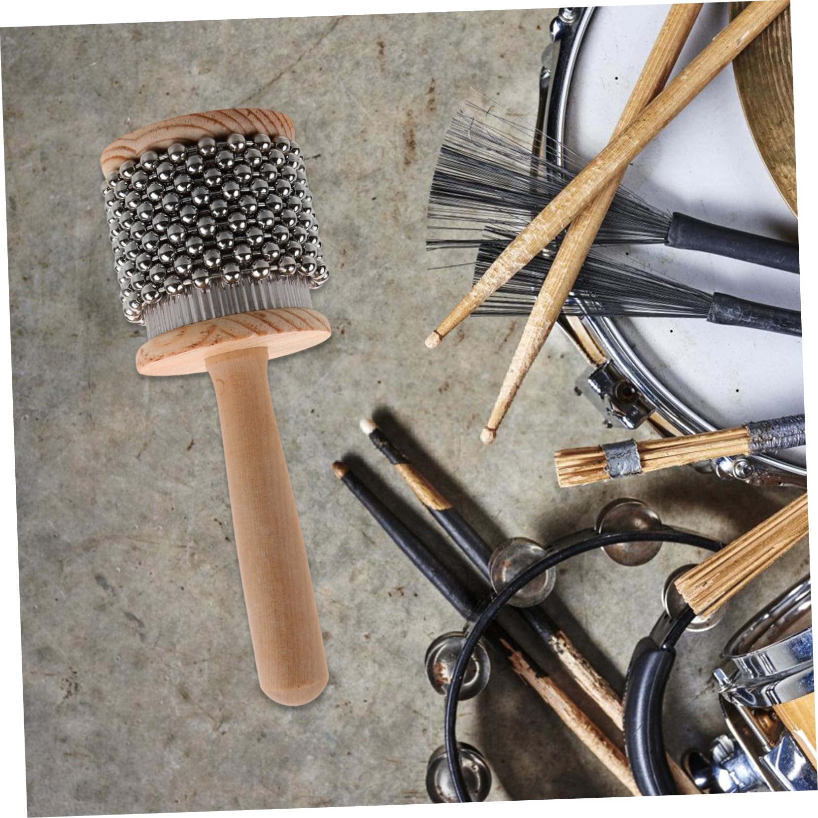 YARNOW 5 Pezzi percussione musicale per giocattoli sensoriali per giocattoli musicali per piccoli strumenti per mini strumento musicale Acciaio inossidabile Beige